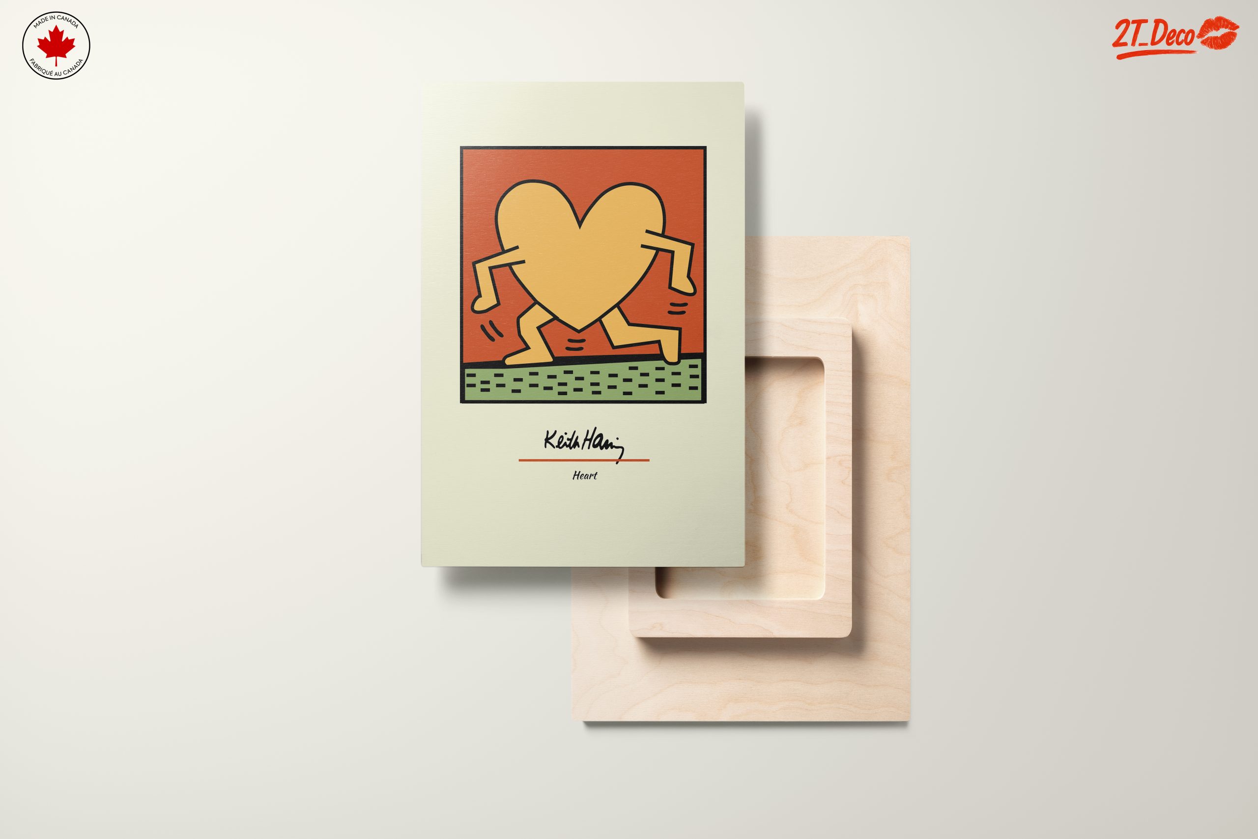 Running Heart Keith Haring Inspired Art - Image 11
