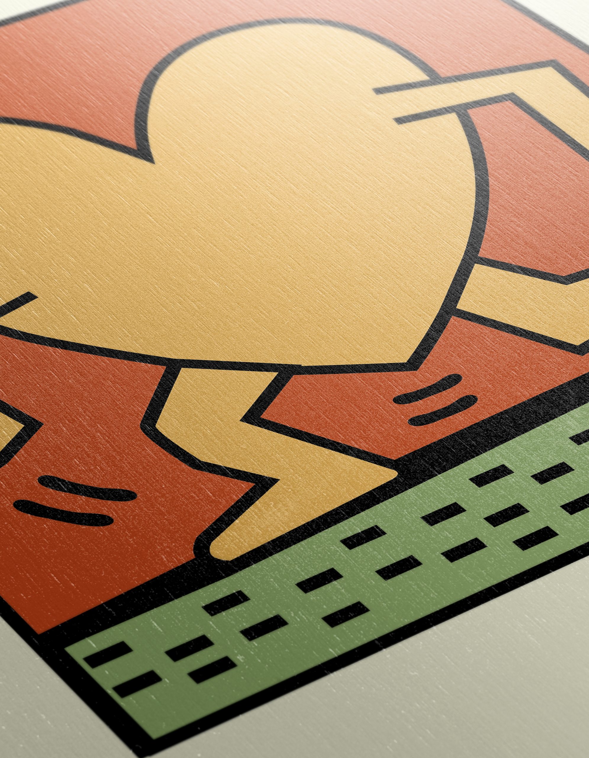 Running Heart Keith Haring Inspired Art - Image 12