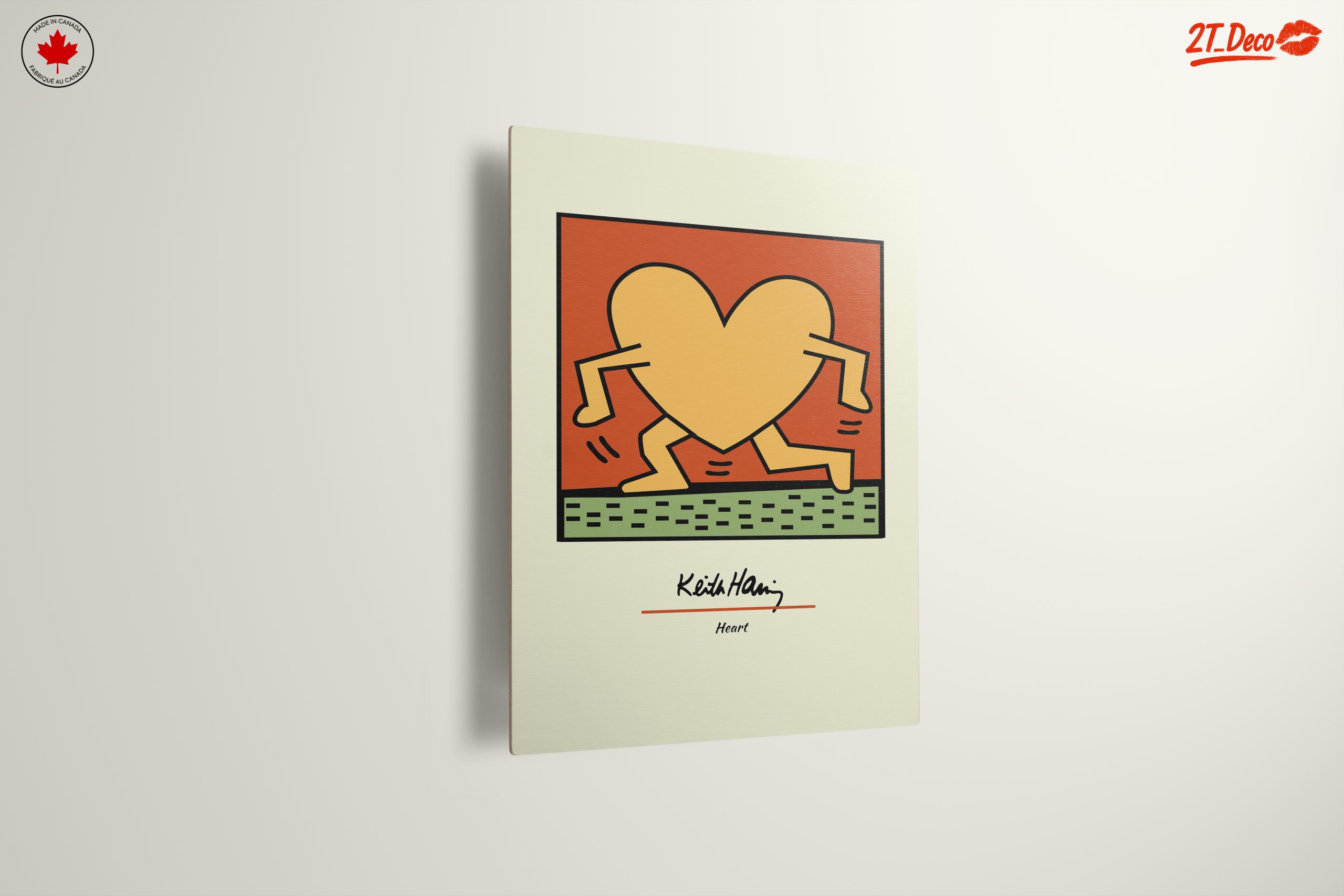 Running Heart Keith Haring Inspired Art - Image 13