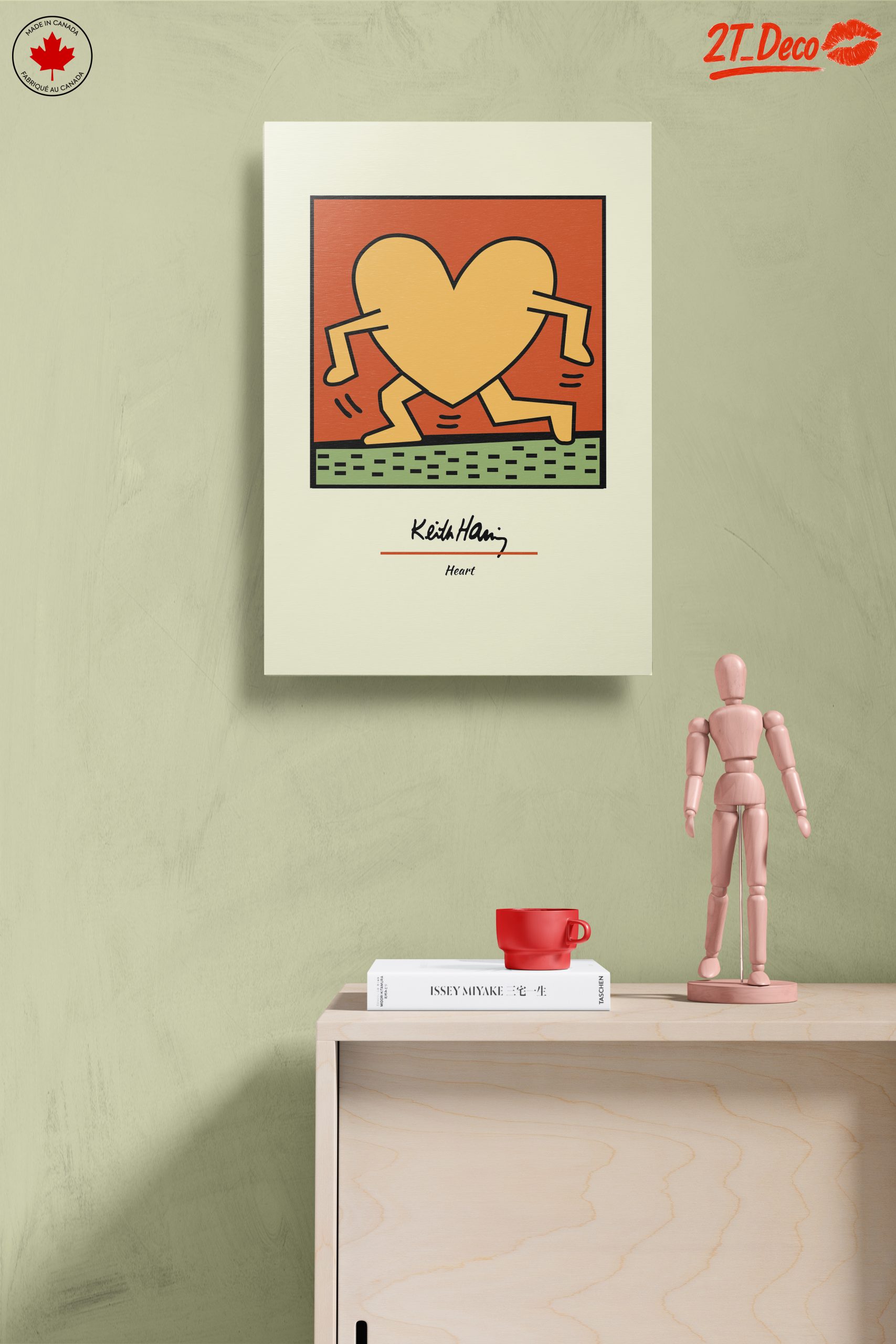 Running Heart Keith Haring Inspired Art - Image 14