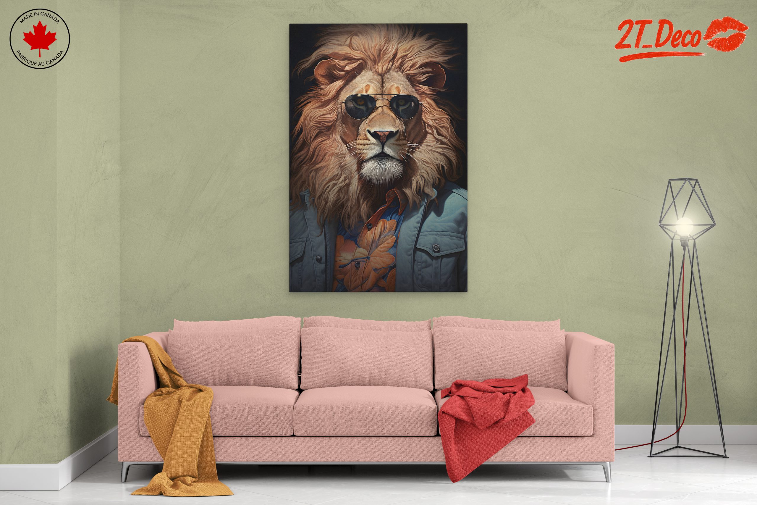 Stylish Lion Portrait with Sunglasses 2 - Image 2