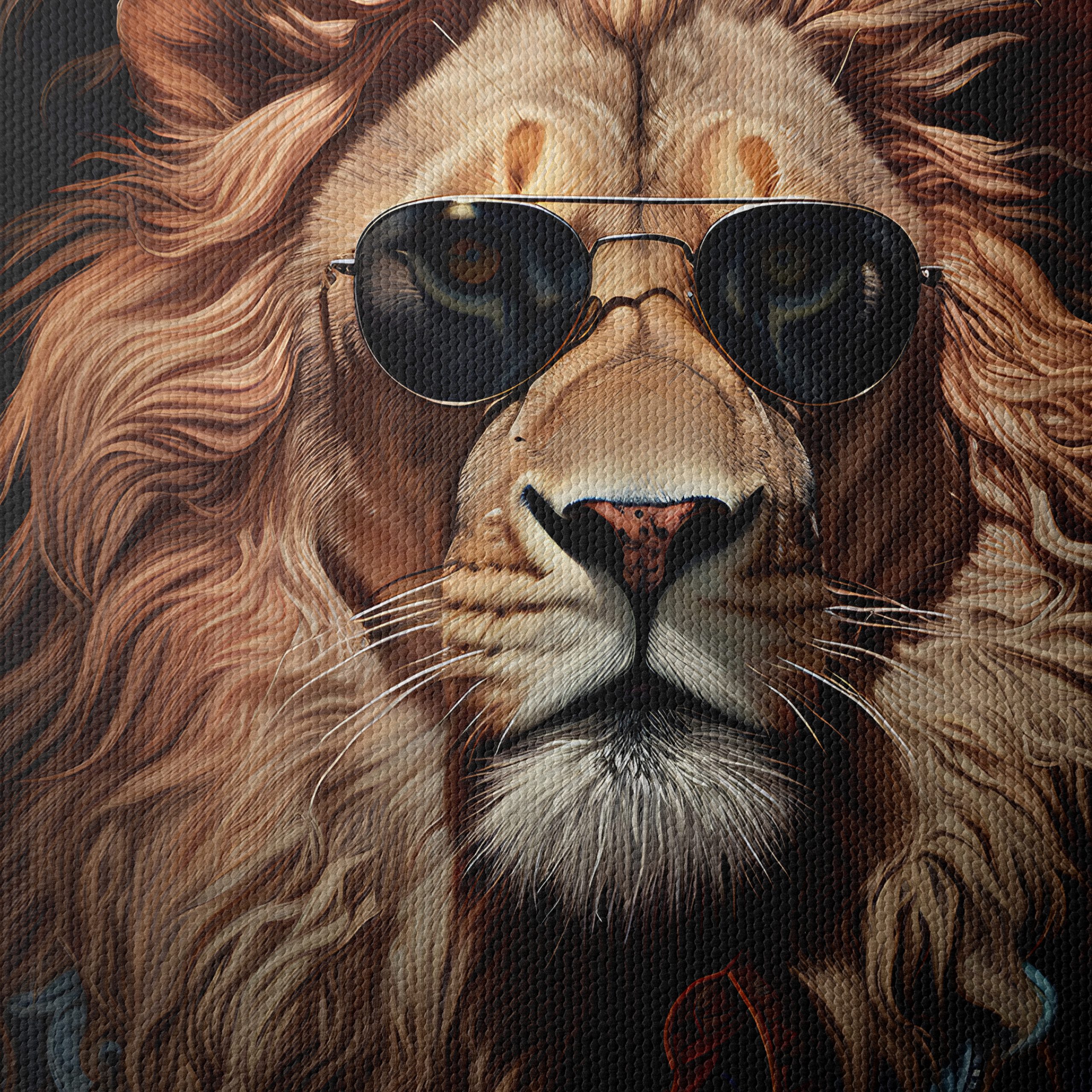 Stylish Lion Portrait with Sunglasses 2 - Image 4