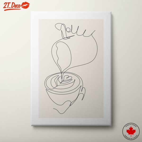 Minimalist Floral Line Drawing Art