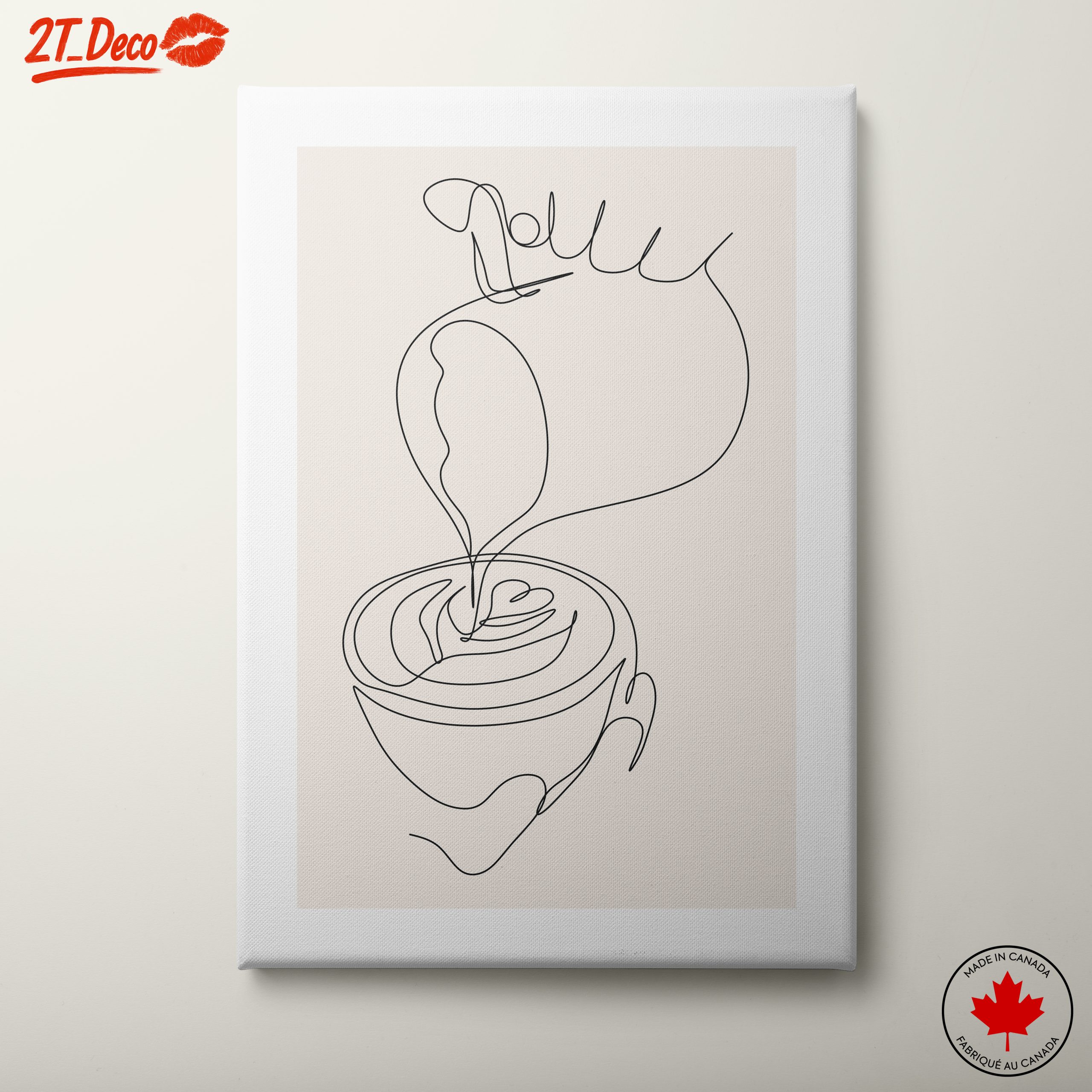 Minimalist Floral Line Drawing Art