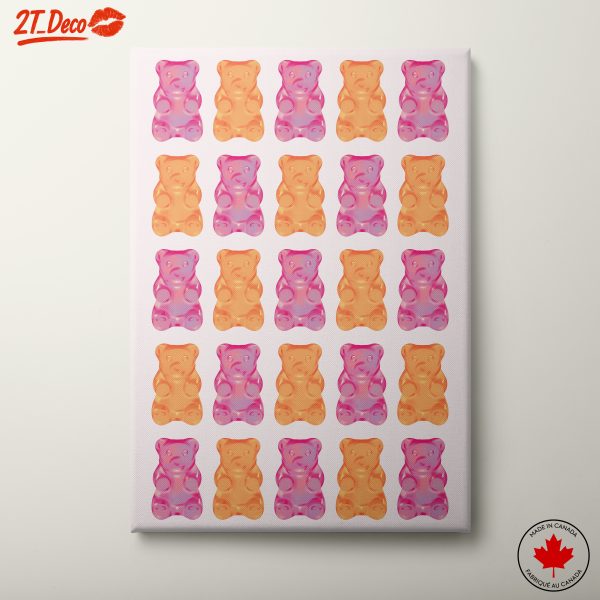 Playful Gummy Bear Art with Vibrant Colors
