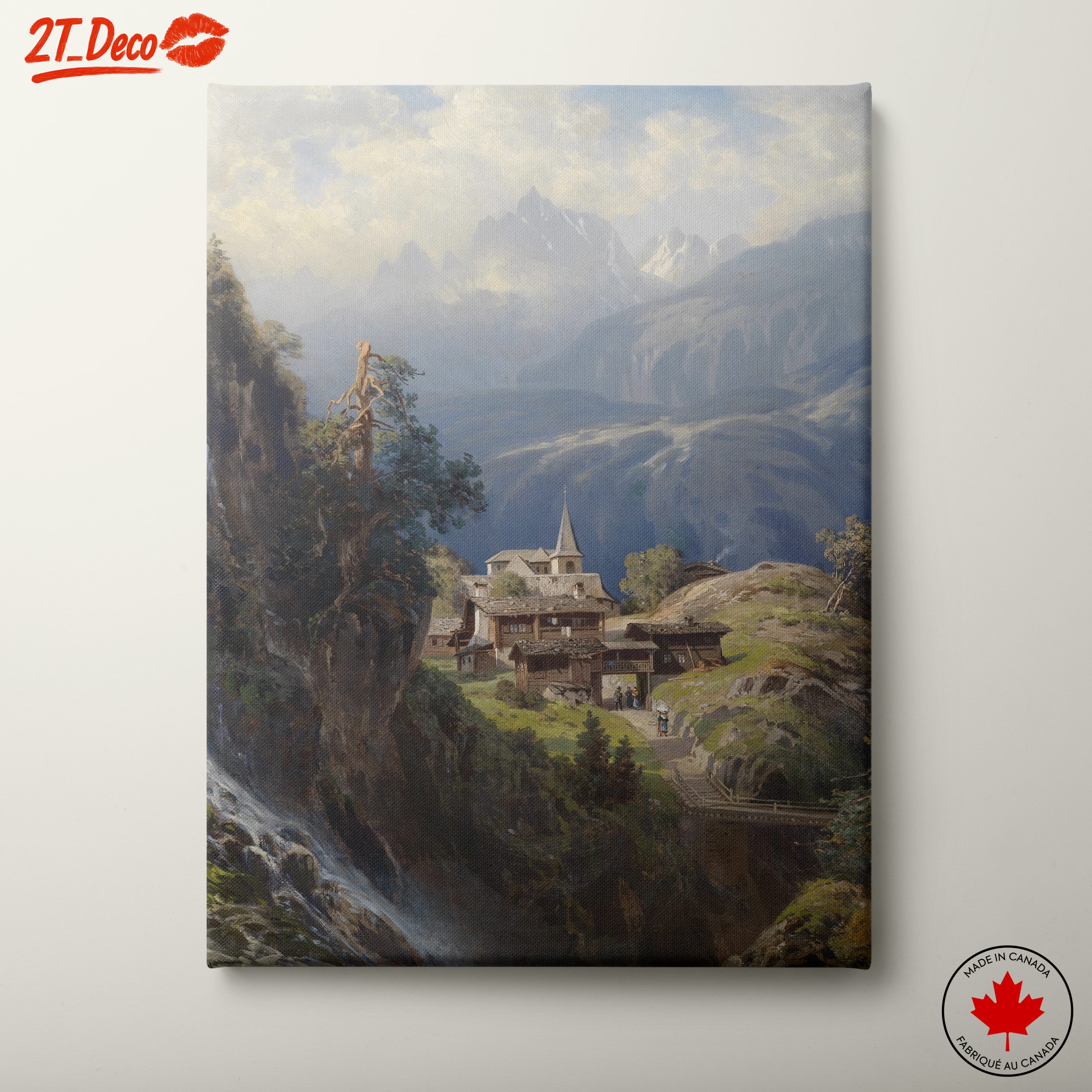 Scenic Adventure Landscape with Mountain Village
