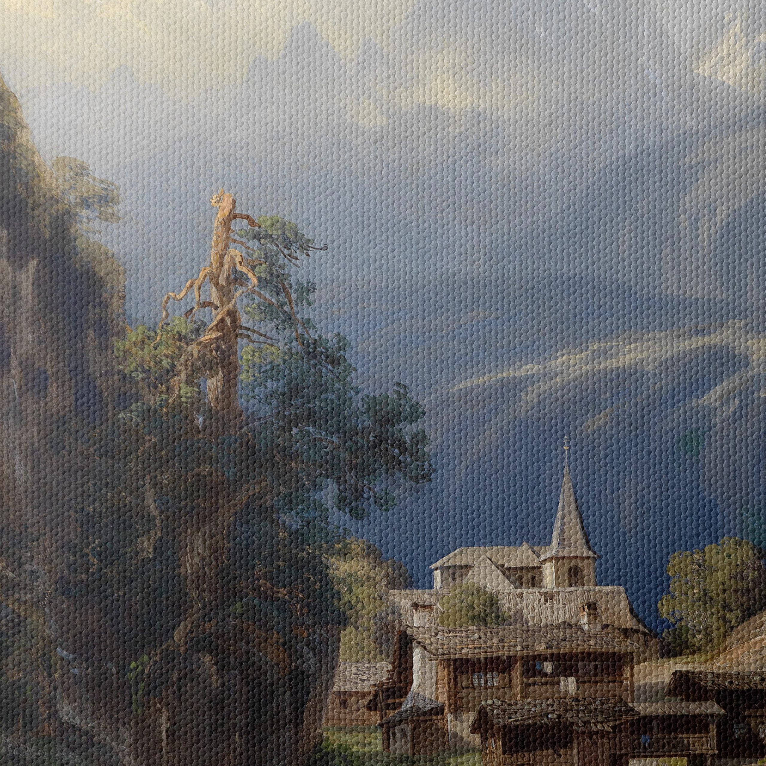 Scenic Adventure Landscape with Mountain Village - Image 4