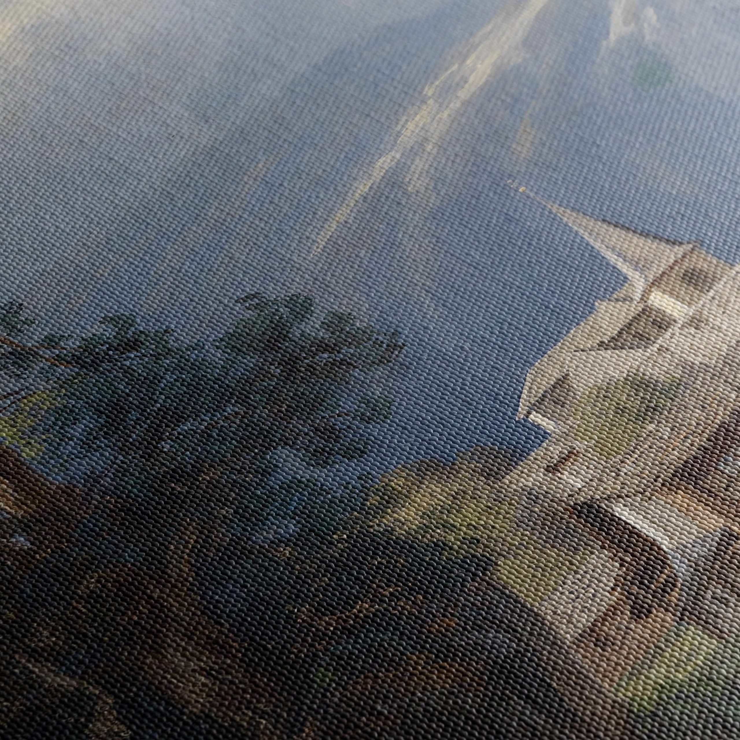Scenic Adventure Landscape with Mountain Village - Image 5