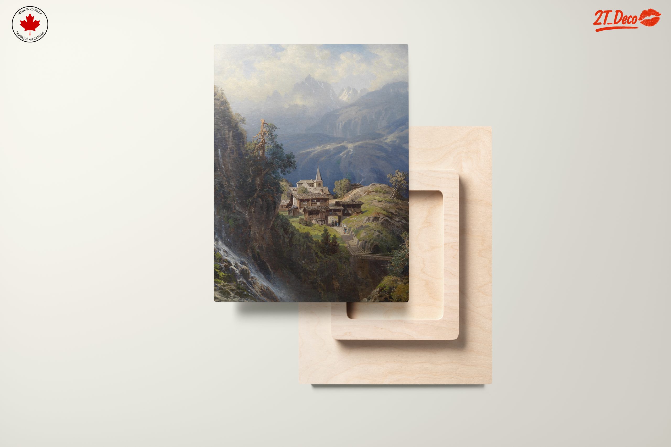 Scenic Adventure Landscape with Mountain Village - Image 11