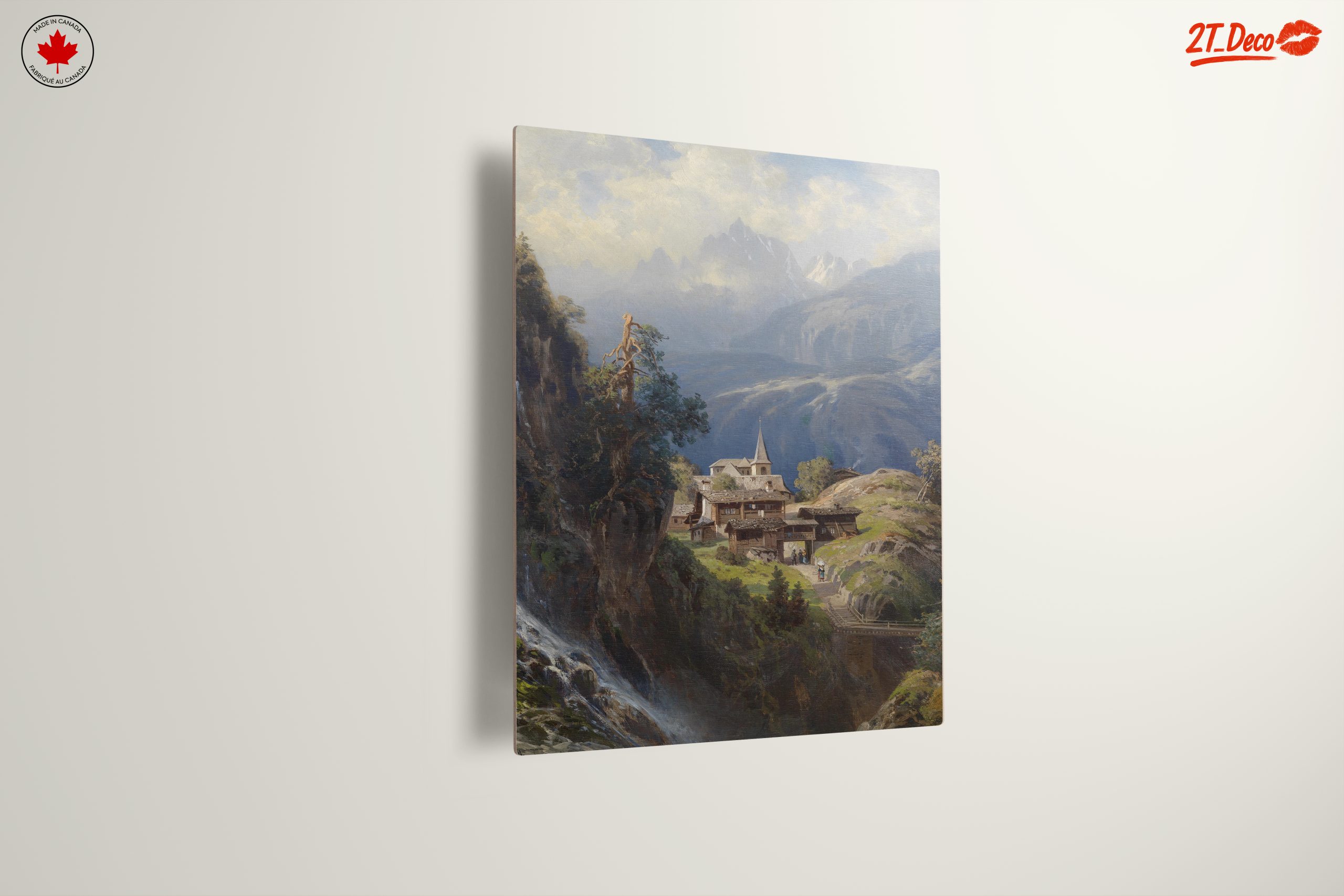 Scenic Adventure Landscape with Mountain Village - Image 13