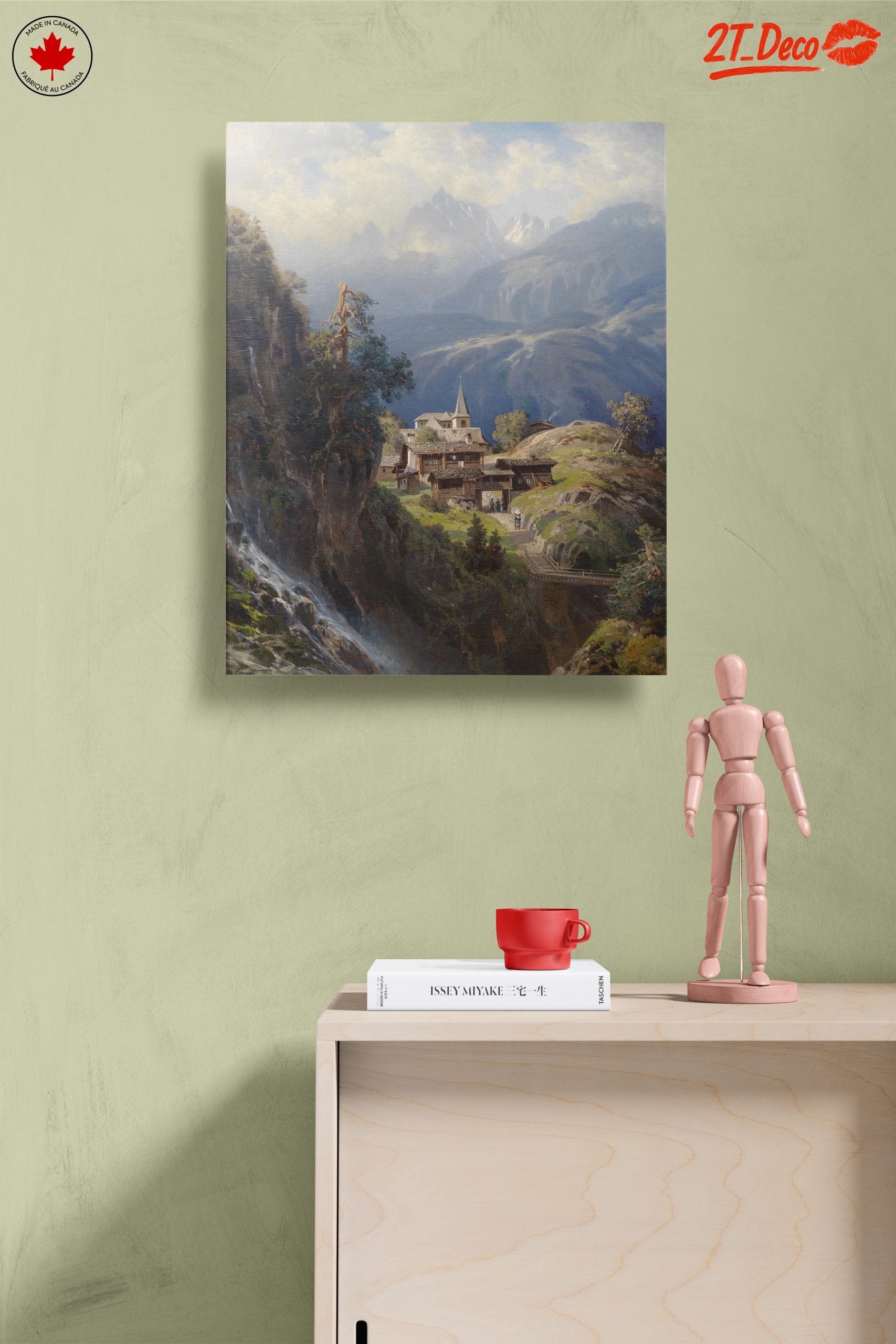 Scenic Adventure Landscape with Mountain Village - Image 14