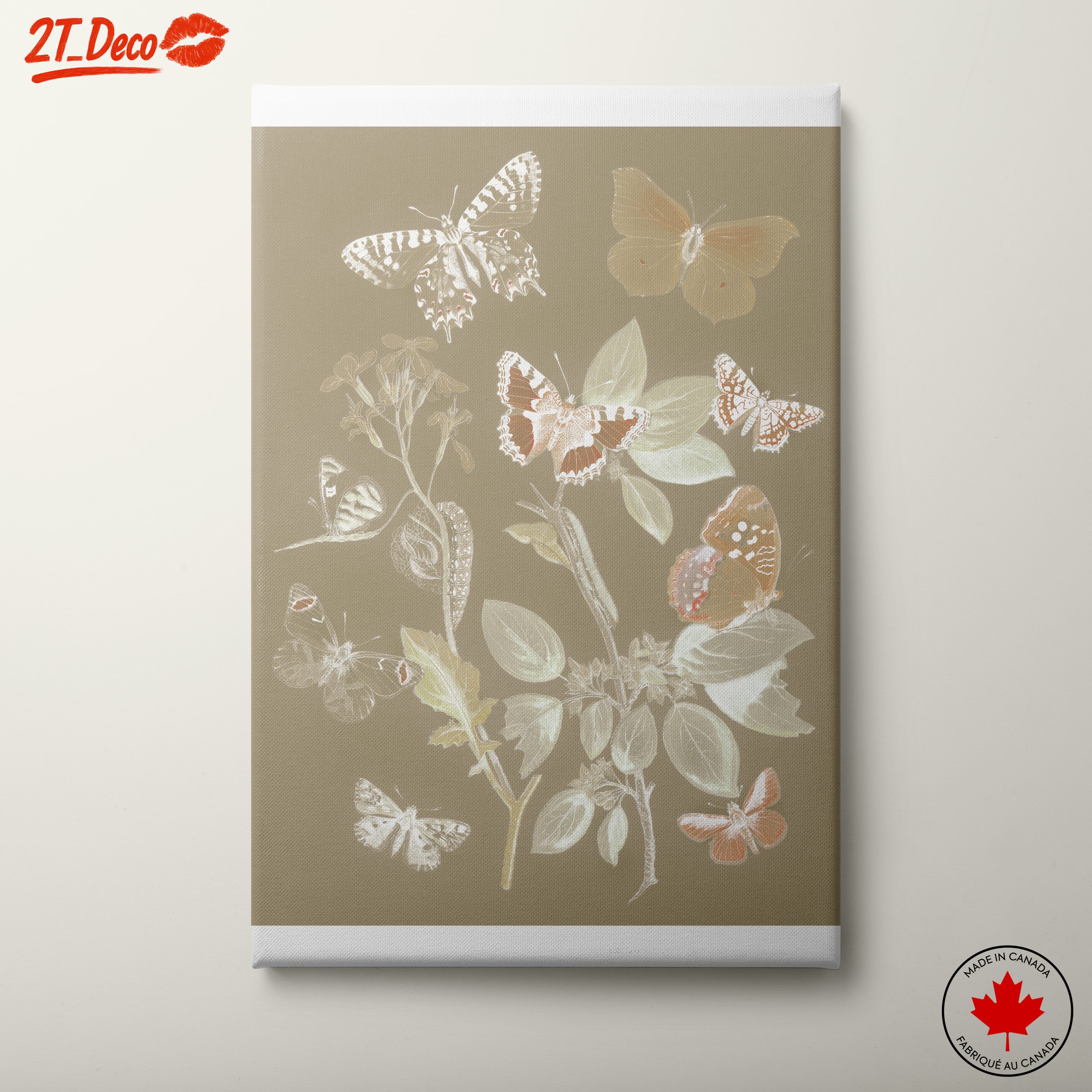 Collection of Beautiful Butterflies on a Leafy Background