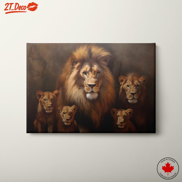 Majestic Lion Family Wall Art