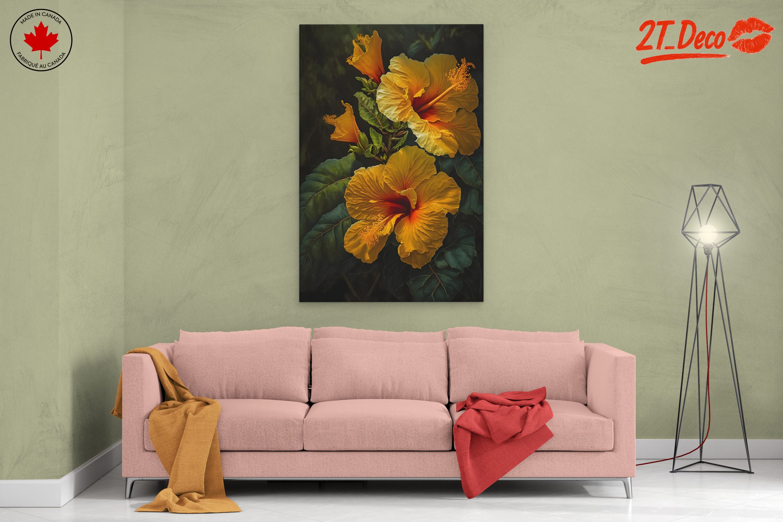 Vibrant Hibiscus Floral Art - Image 2