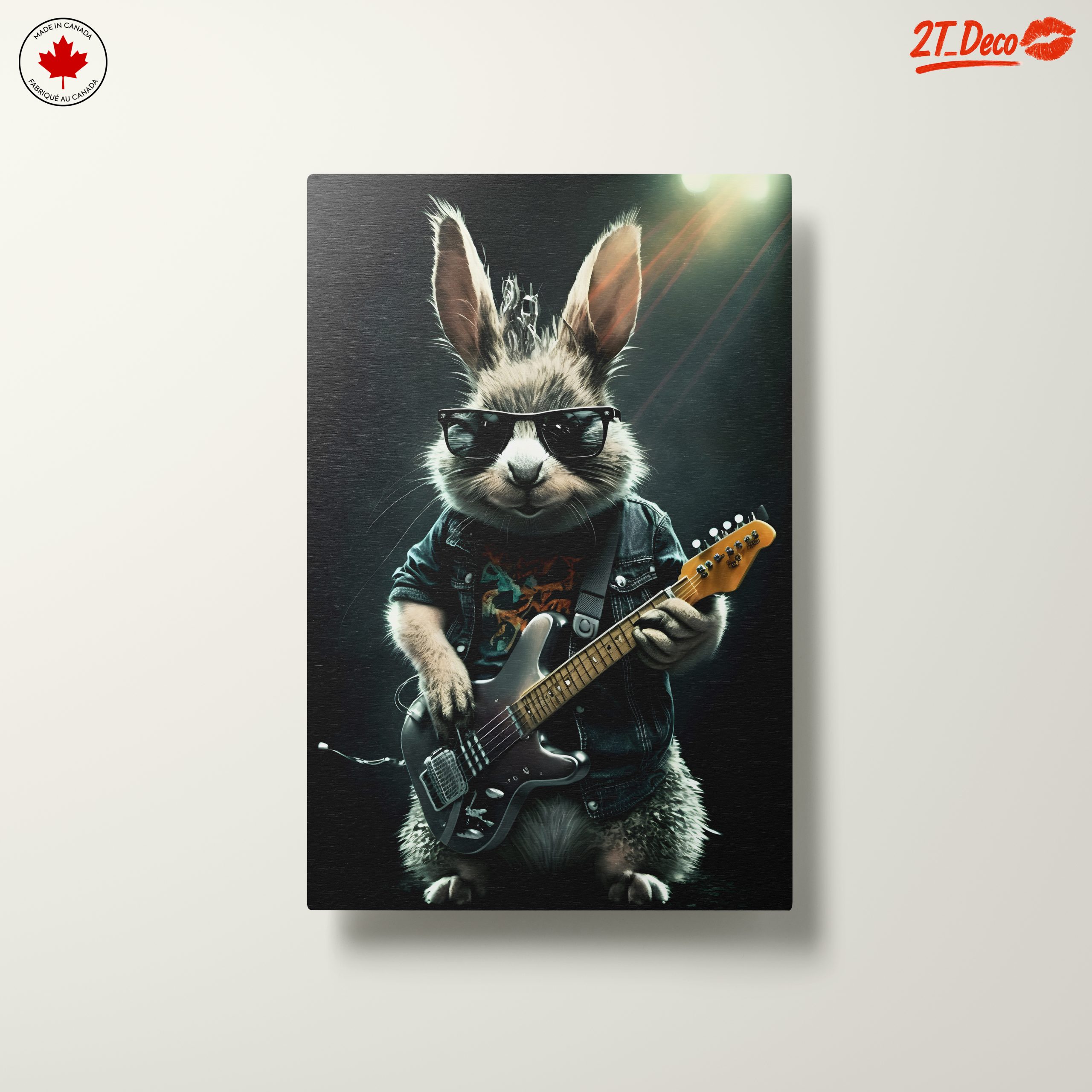 Rock Music Rabbit Playing Guitar Art - Image 10