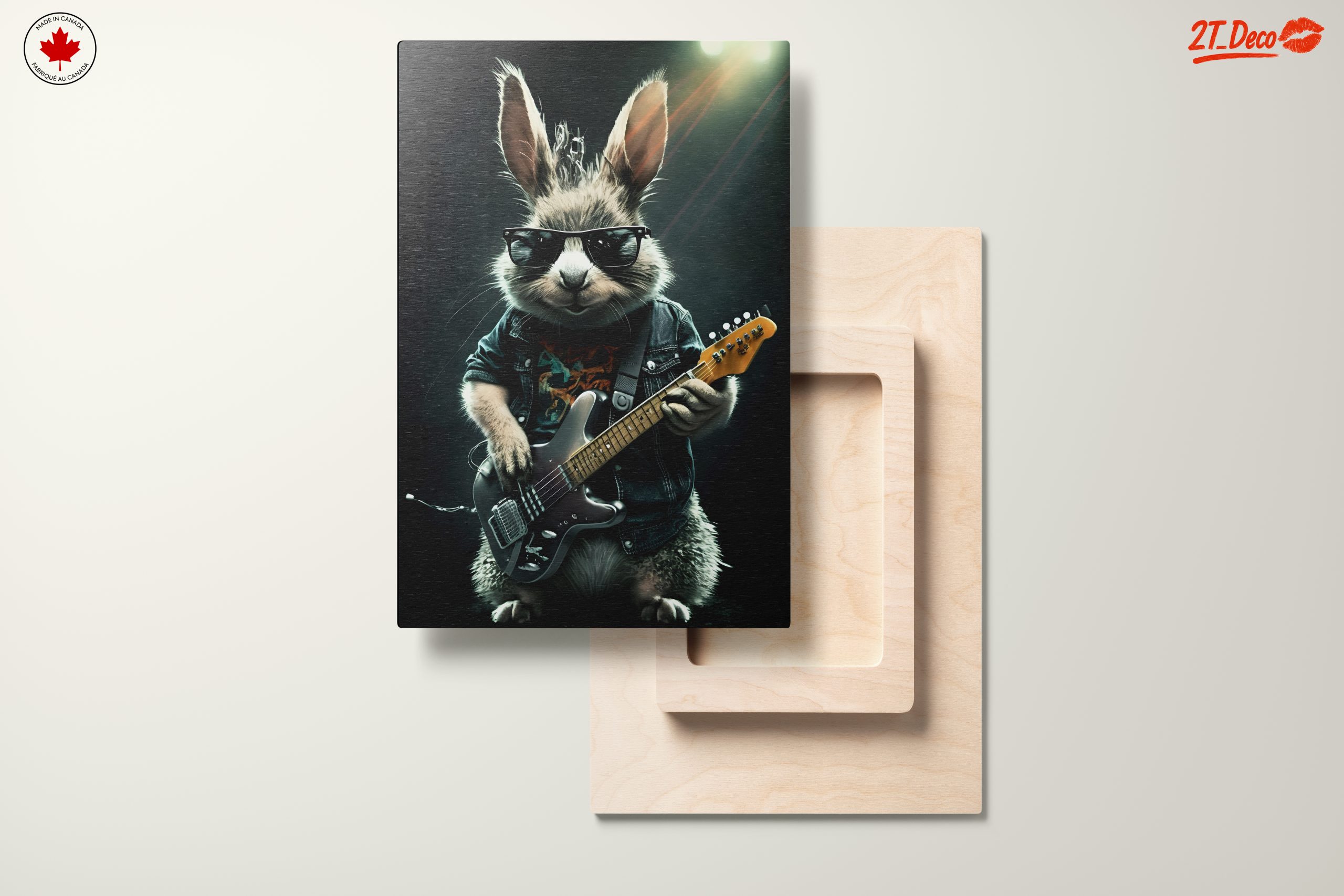 Rock Music Rabbit Playing Guitar Art - Image 11