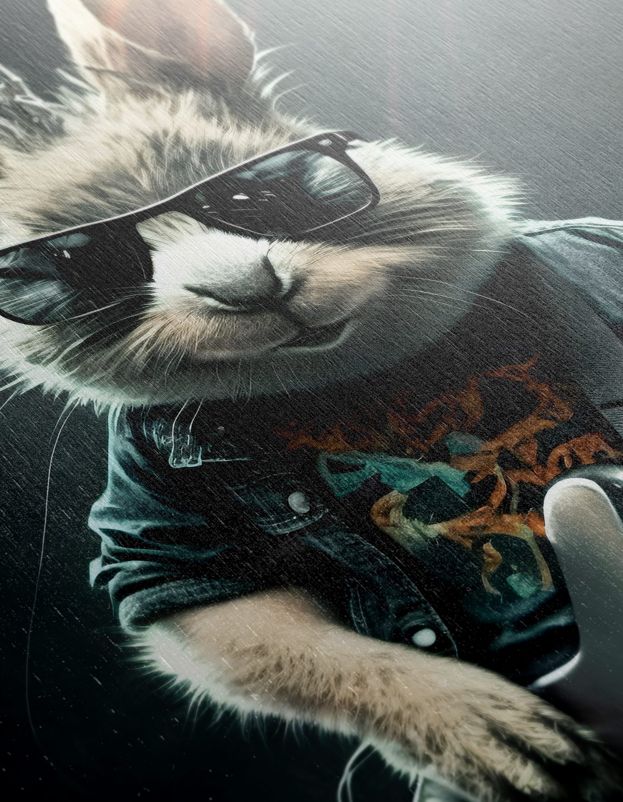 Rock Music Rabbit Playing Guitar Art - Image 12