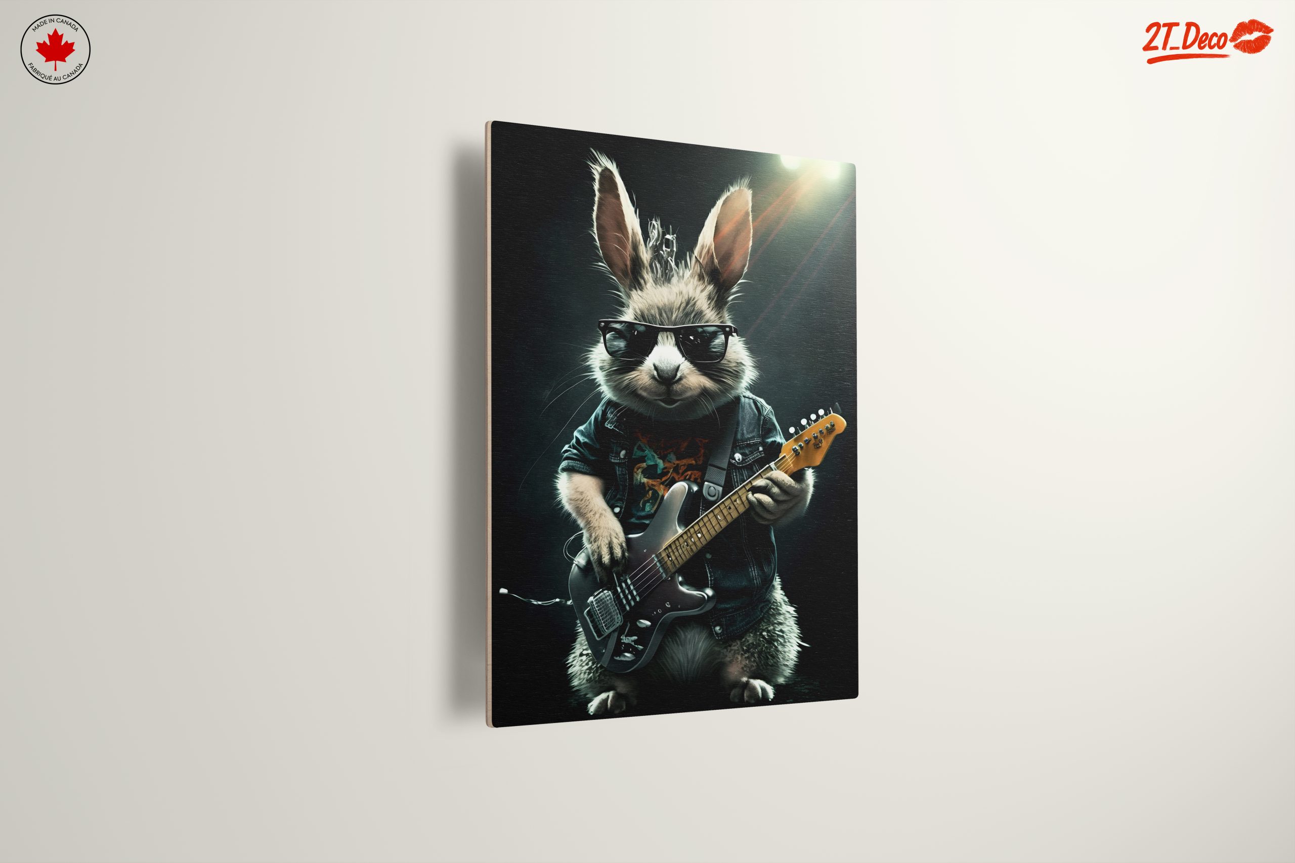Rock Music Rabbit Playing Guitar Art - Image 13