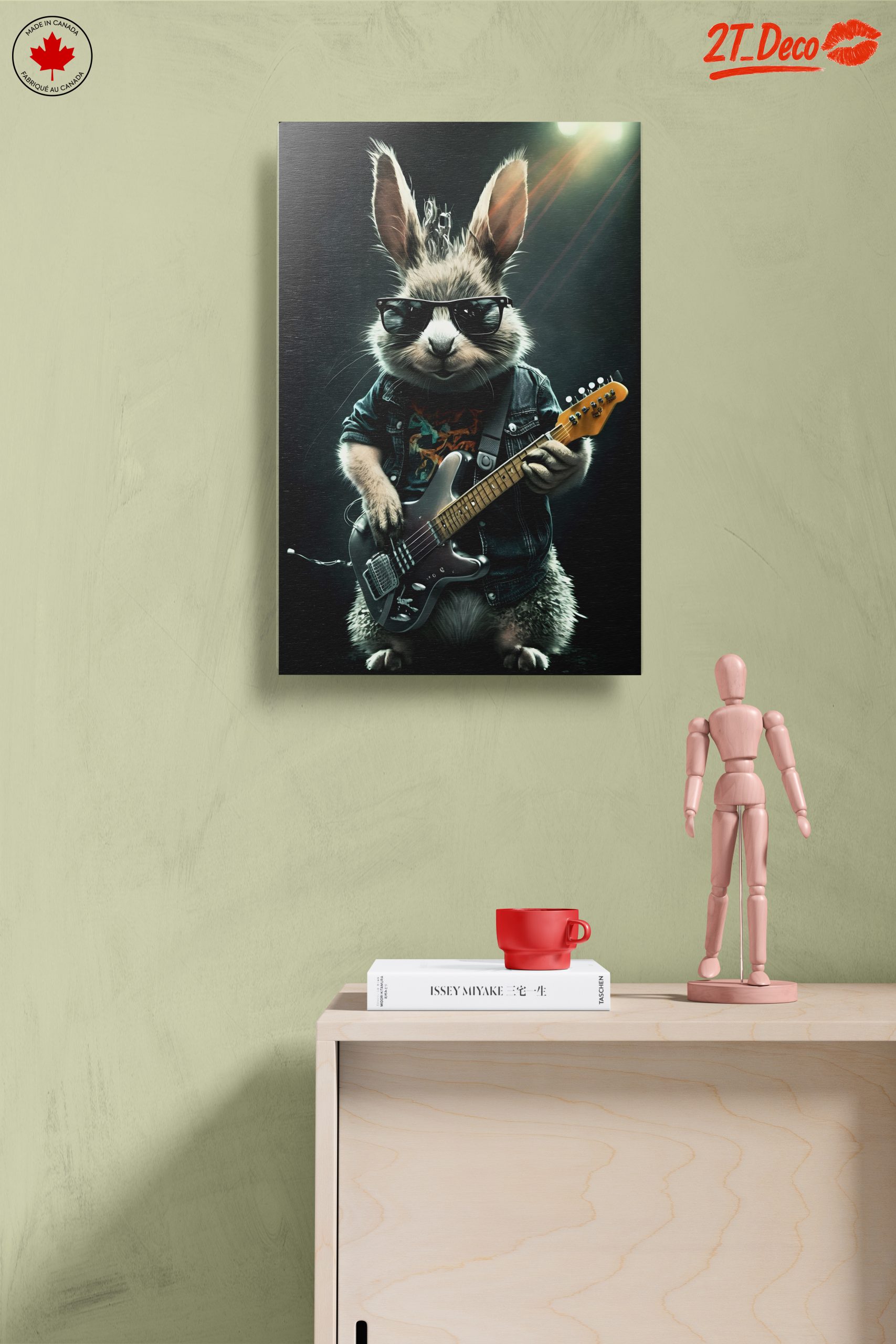 Rock Music Rabbit Playing Guitar Art - Image 14