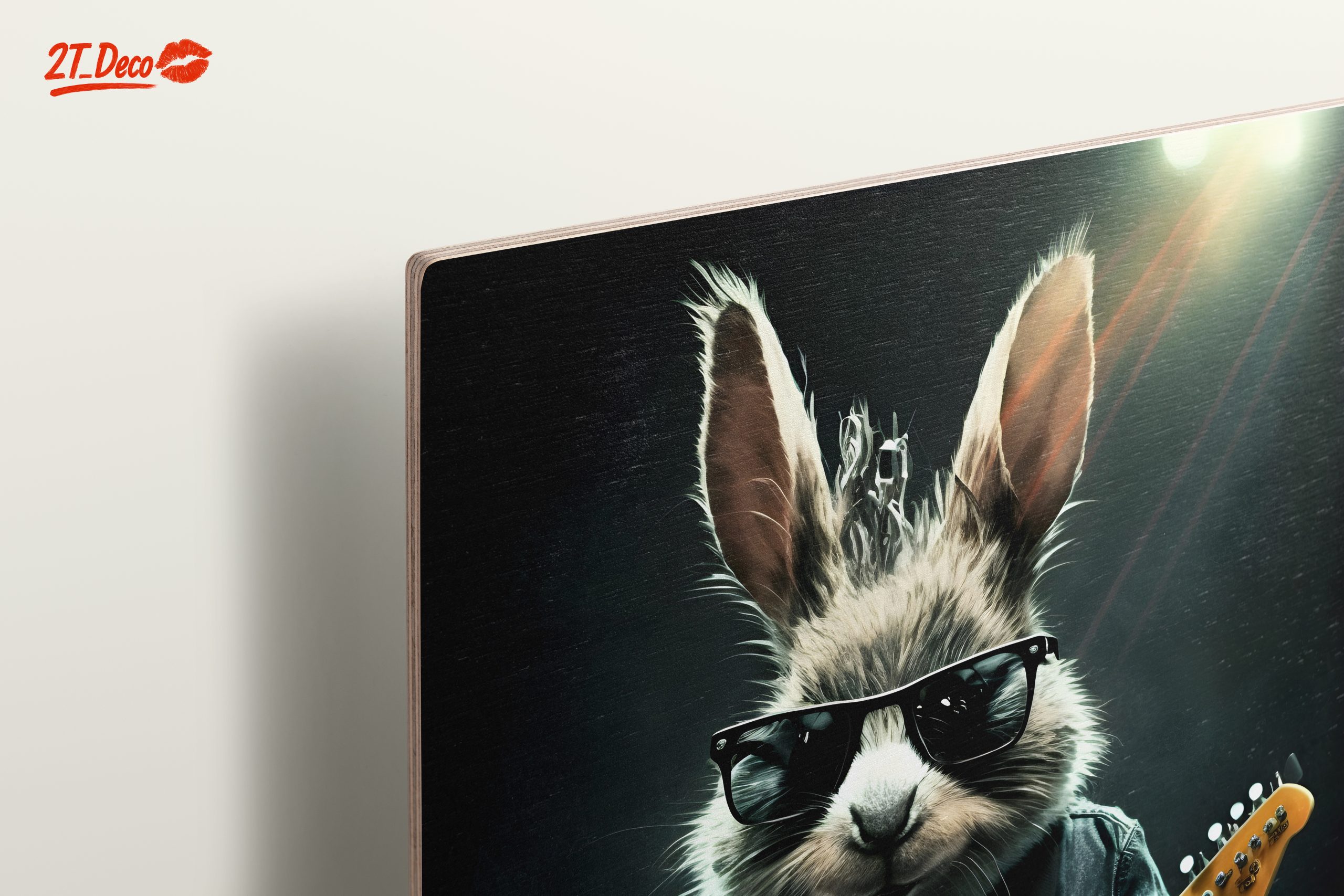 Rock Music Rabbit Playing Guitar Art - Image 15