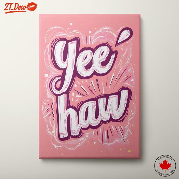 Yee Haw Whimsical Typography Art