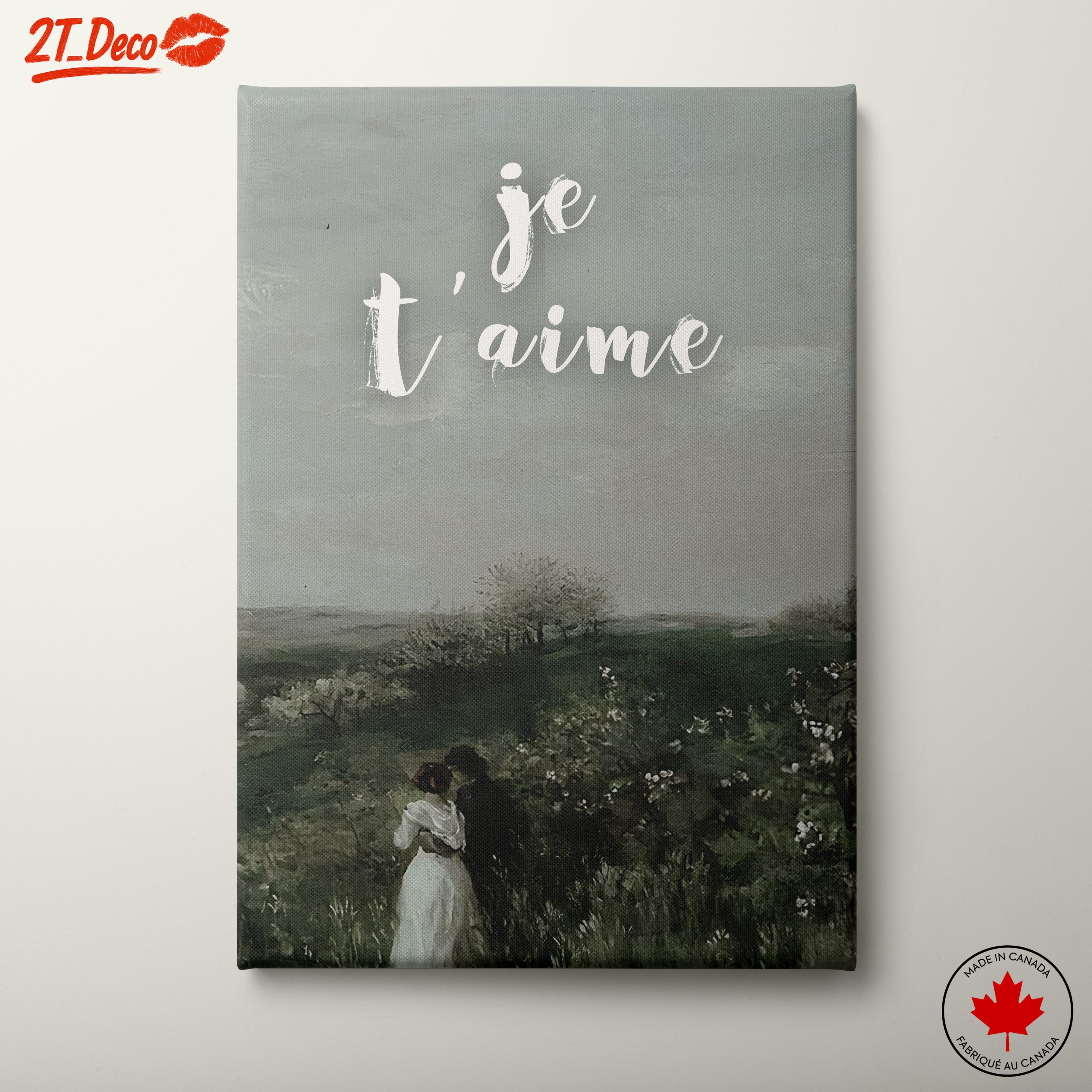 Couple Embracing In Romantic Landscape