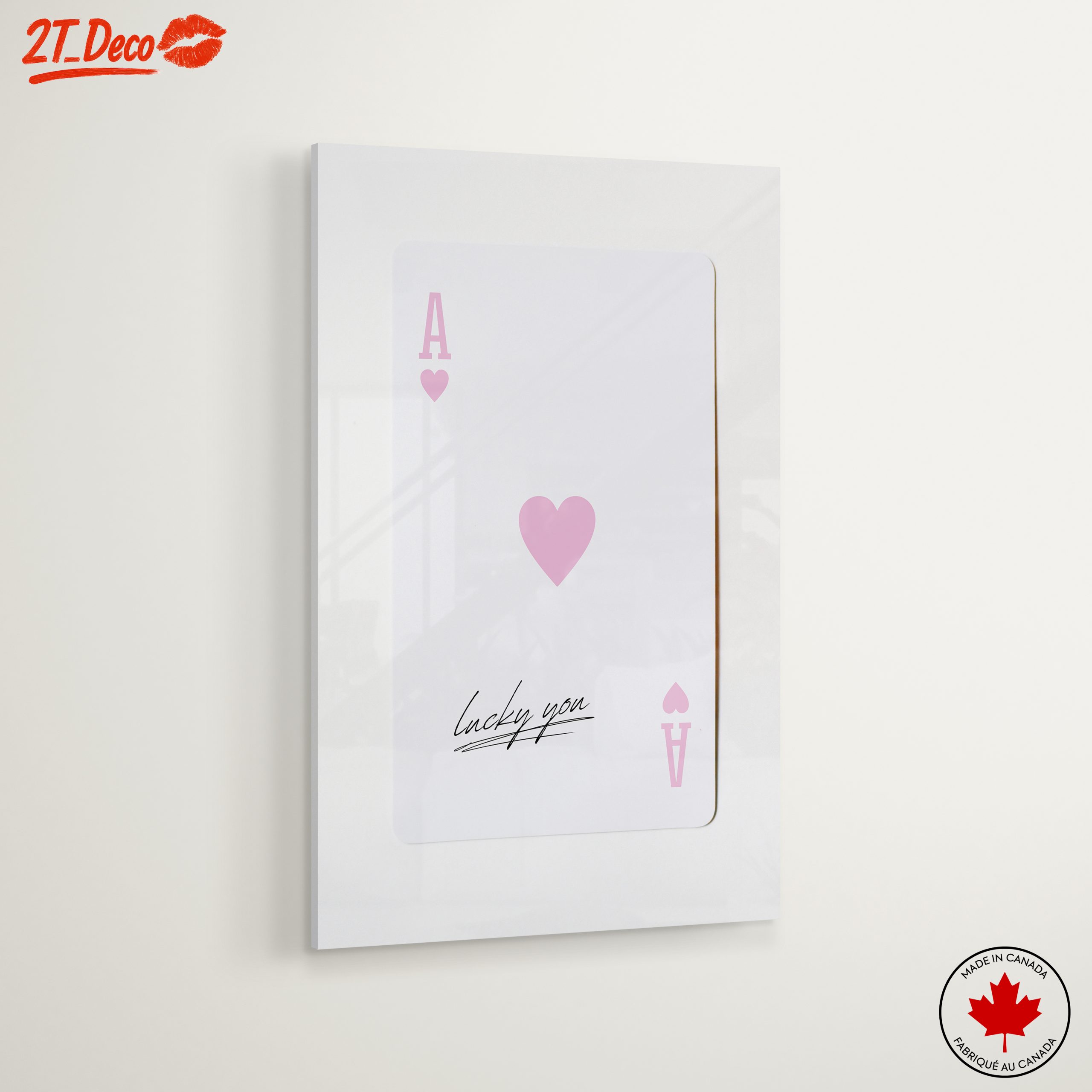 Stylized Playing Card Design with Lucky You Message - Image 6