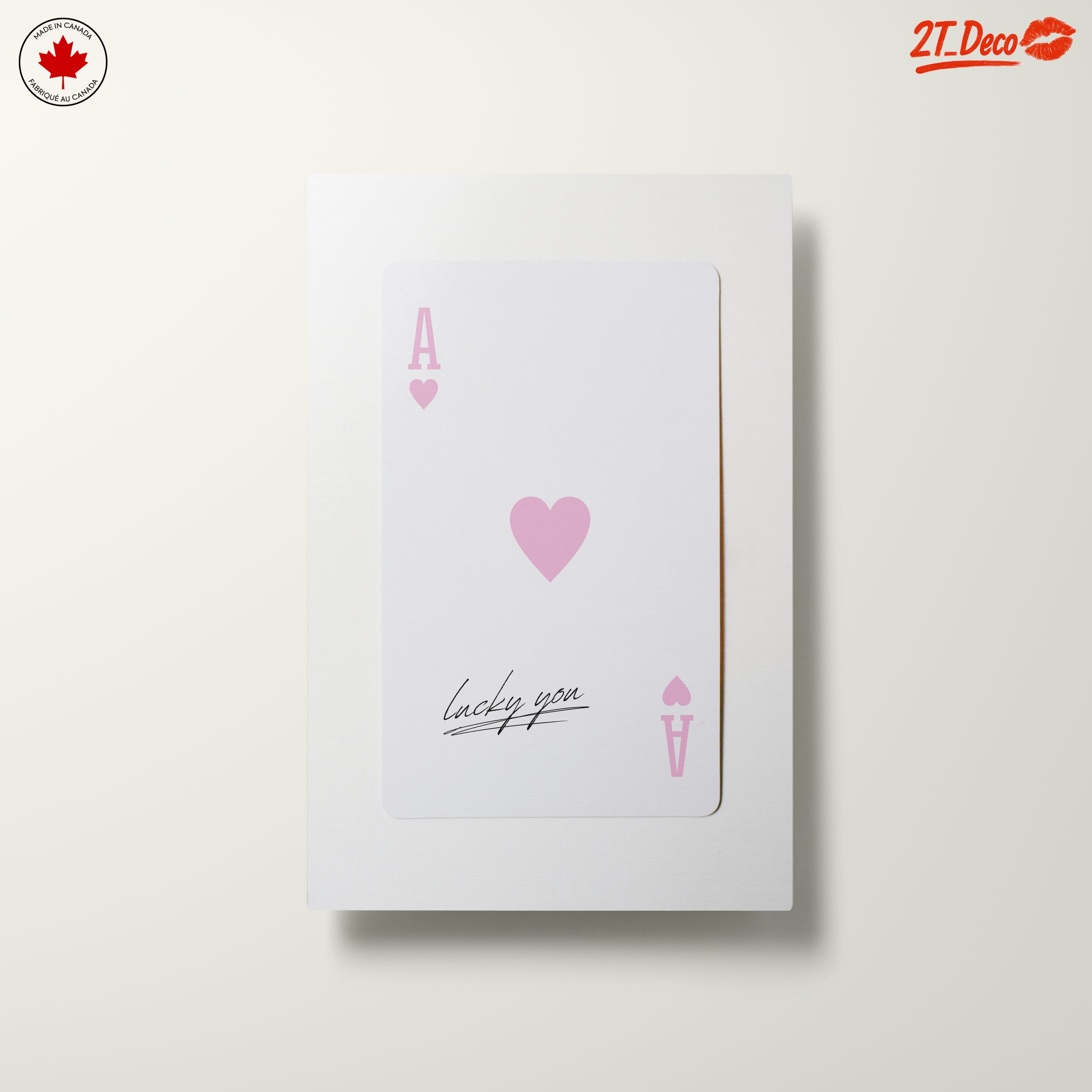 Stylized Playing Card Design with Lucky You Message - Image 10