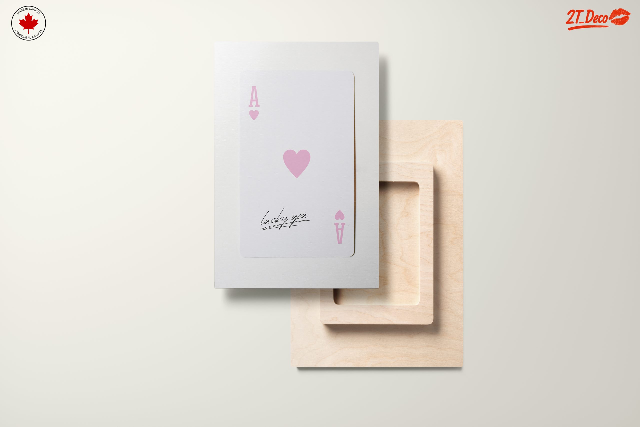 Stylized Playing Card Design with Lucky You Message - Image 11