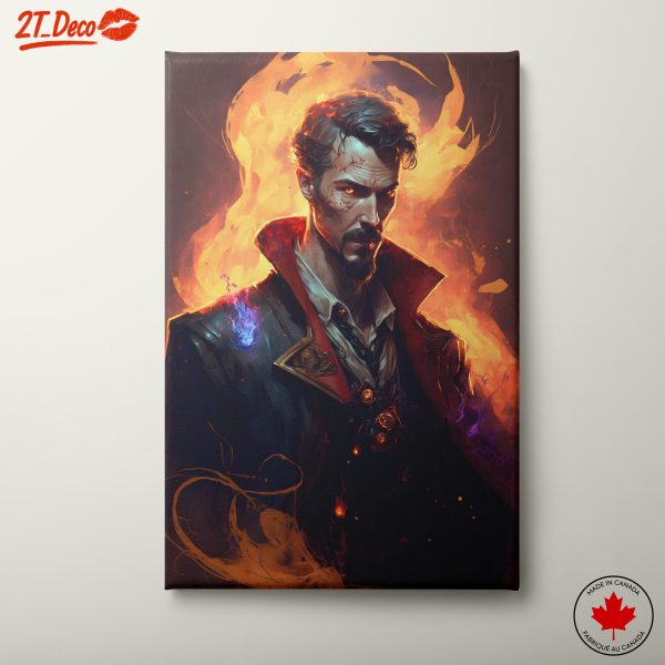 Mystical Character with Fiery Aura