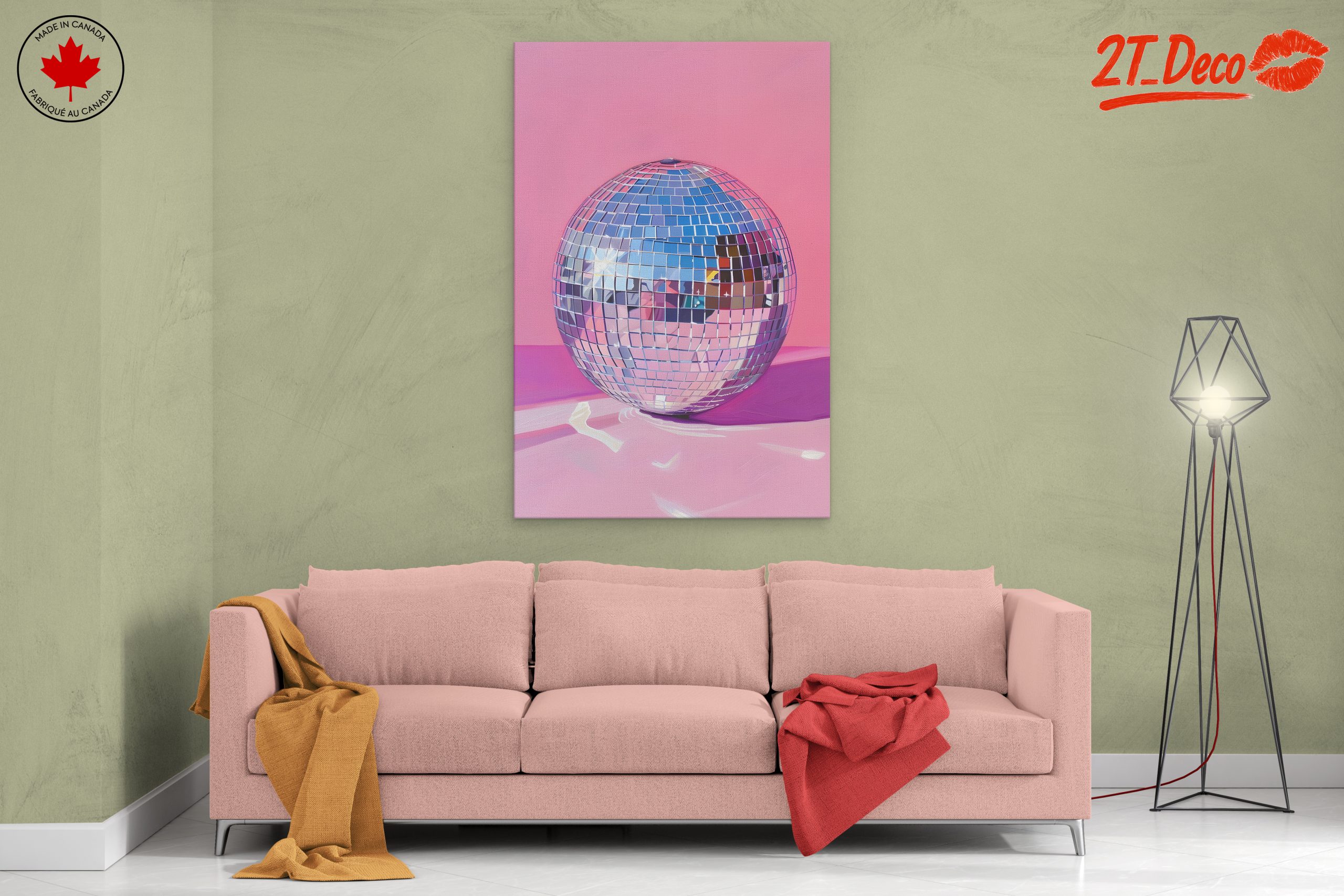 Stylized Decorative Disco Ball Art - Image 2