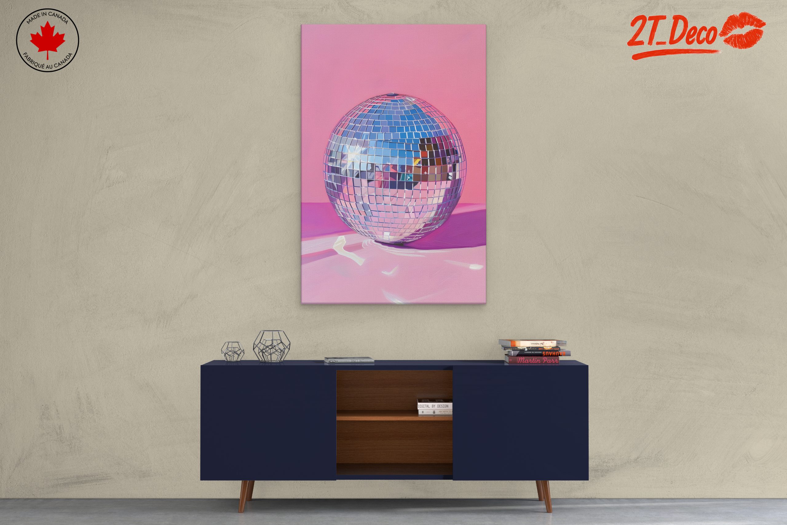 Stylized Decorative Disco Ball Art - Image 3