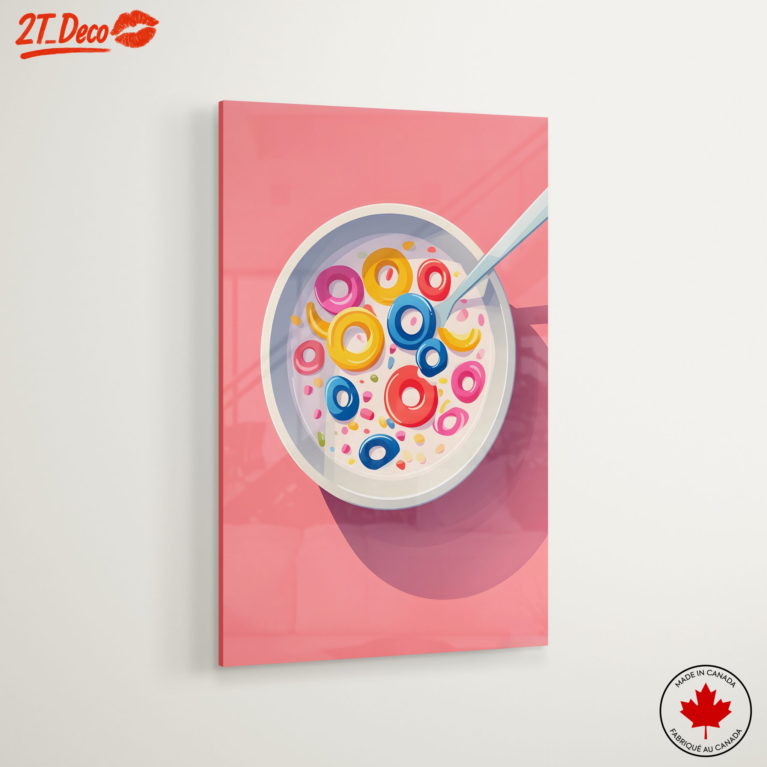 Colorful Abstract Food Artwork with Cereal - Image 6