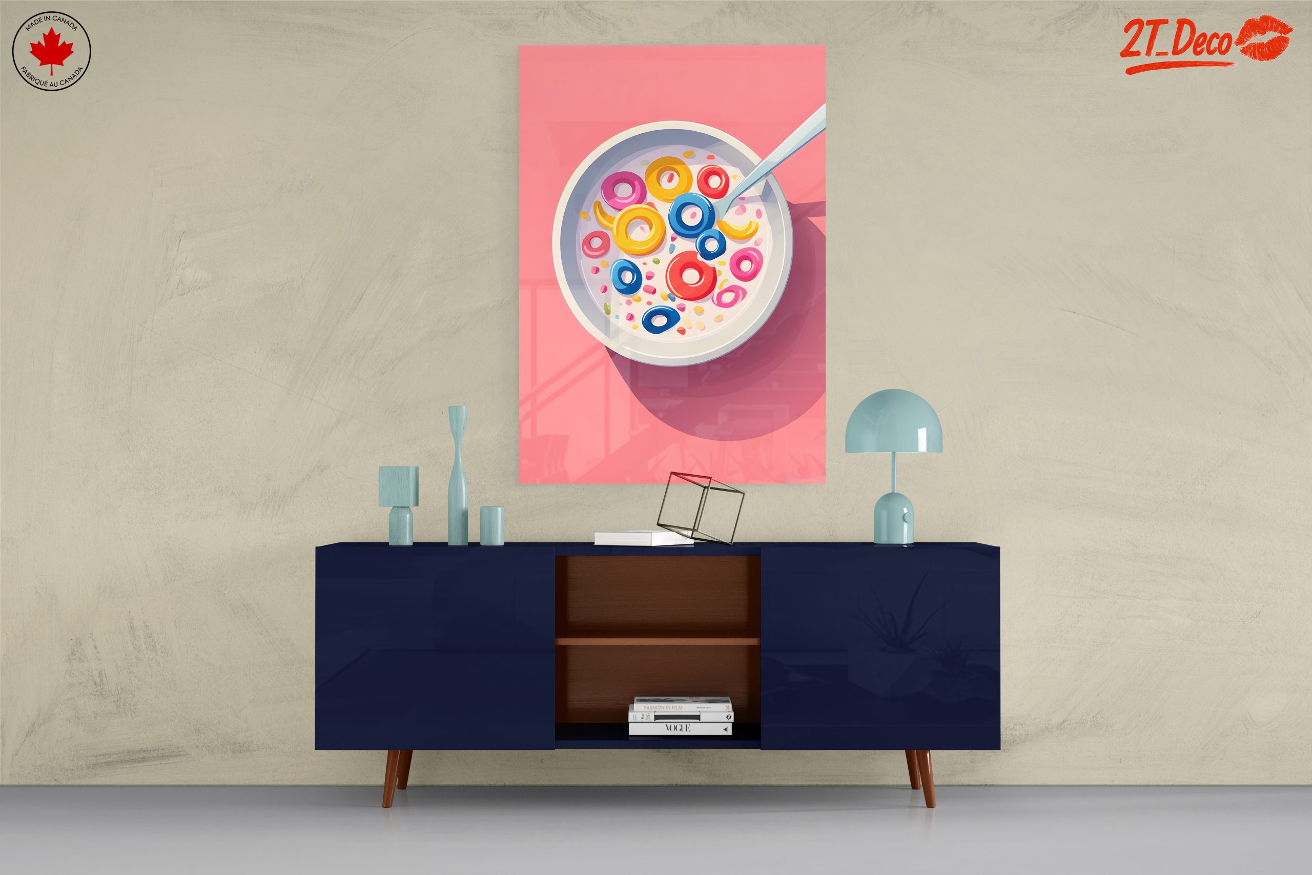Colorful Abstract Food Artwork with Cereal - Image 8