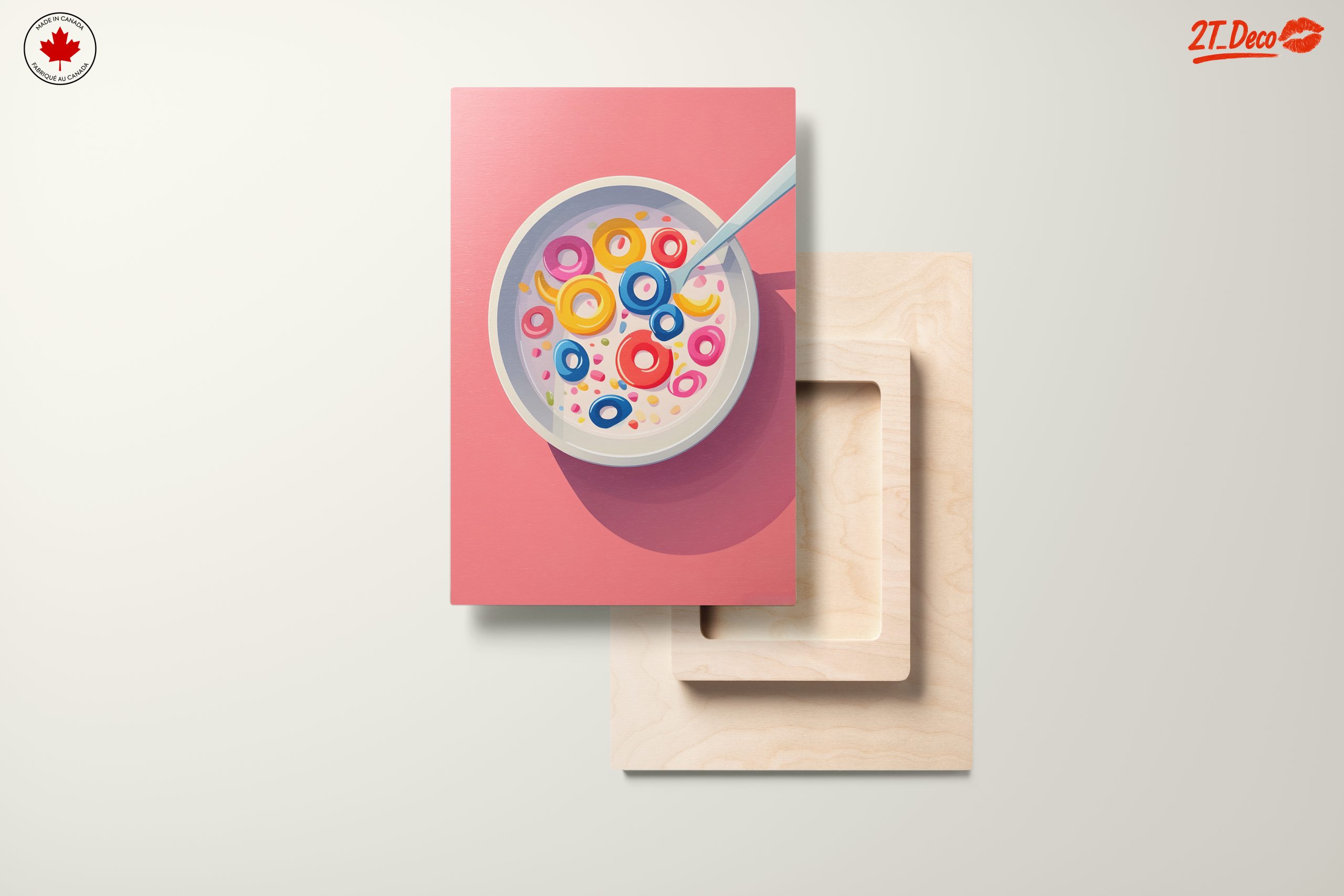 Colorful Abstract Food Artwork with Cereal - Image 11