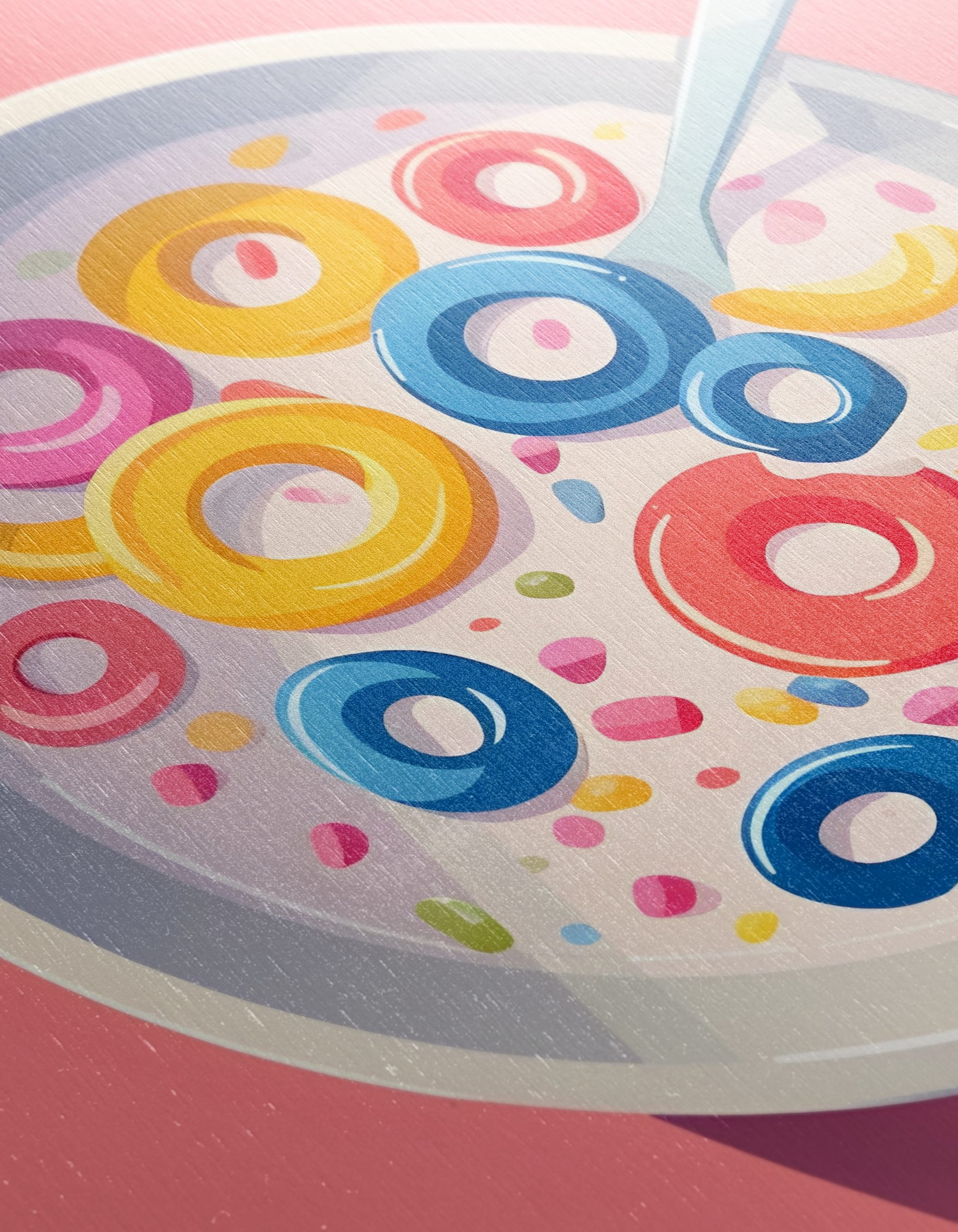Colorful Abstract Food Artwork with Cereal - Image 12