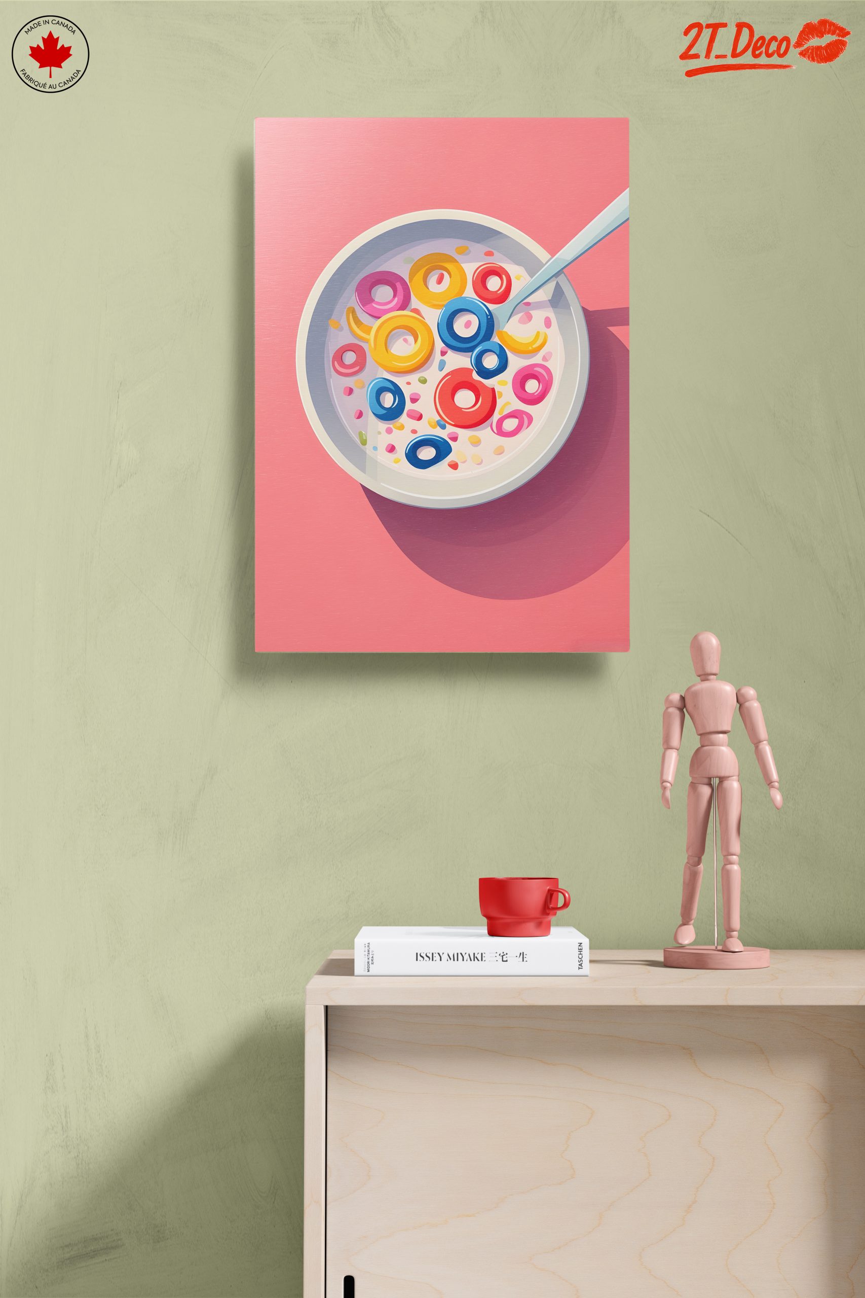 Colorful Abstract Food Artwork with Cereal - Image 14