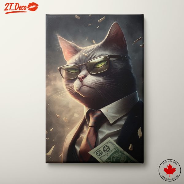 Sophisticated Cat in Suit and Glasses
