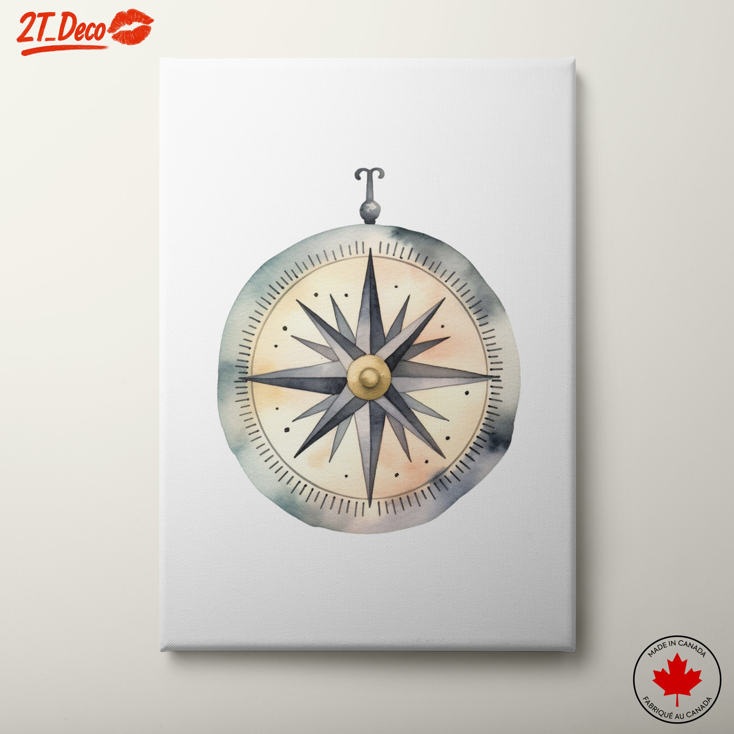 Vibrant Compass Watercolor Art 2