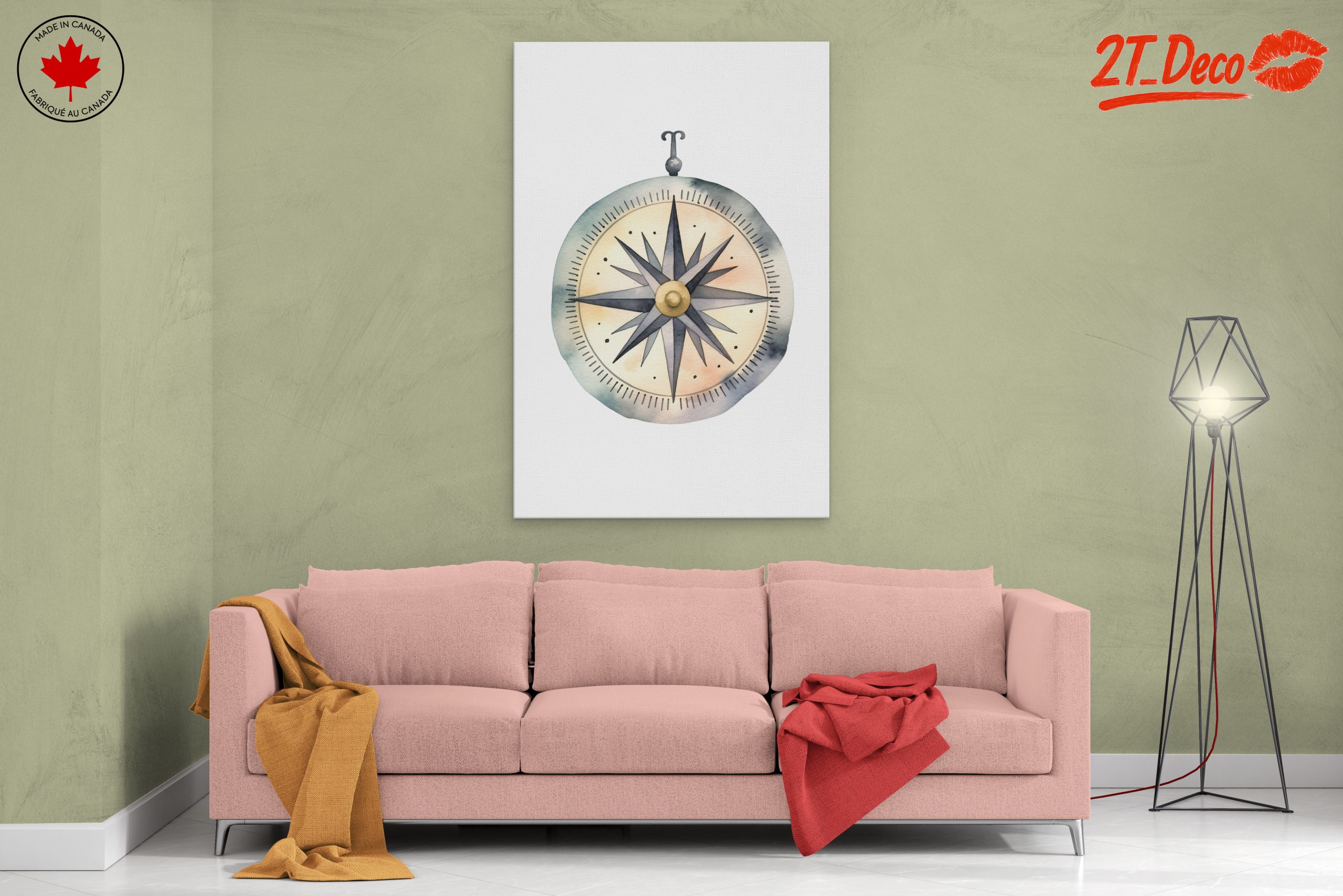 Vibrant Compass Watercolor Art 2 - Image 2
