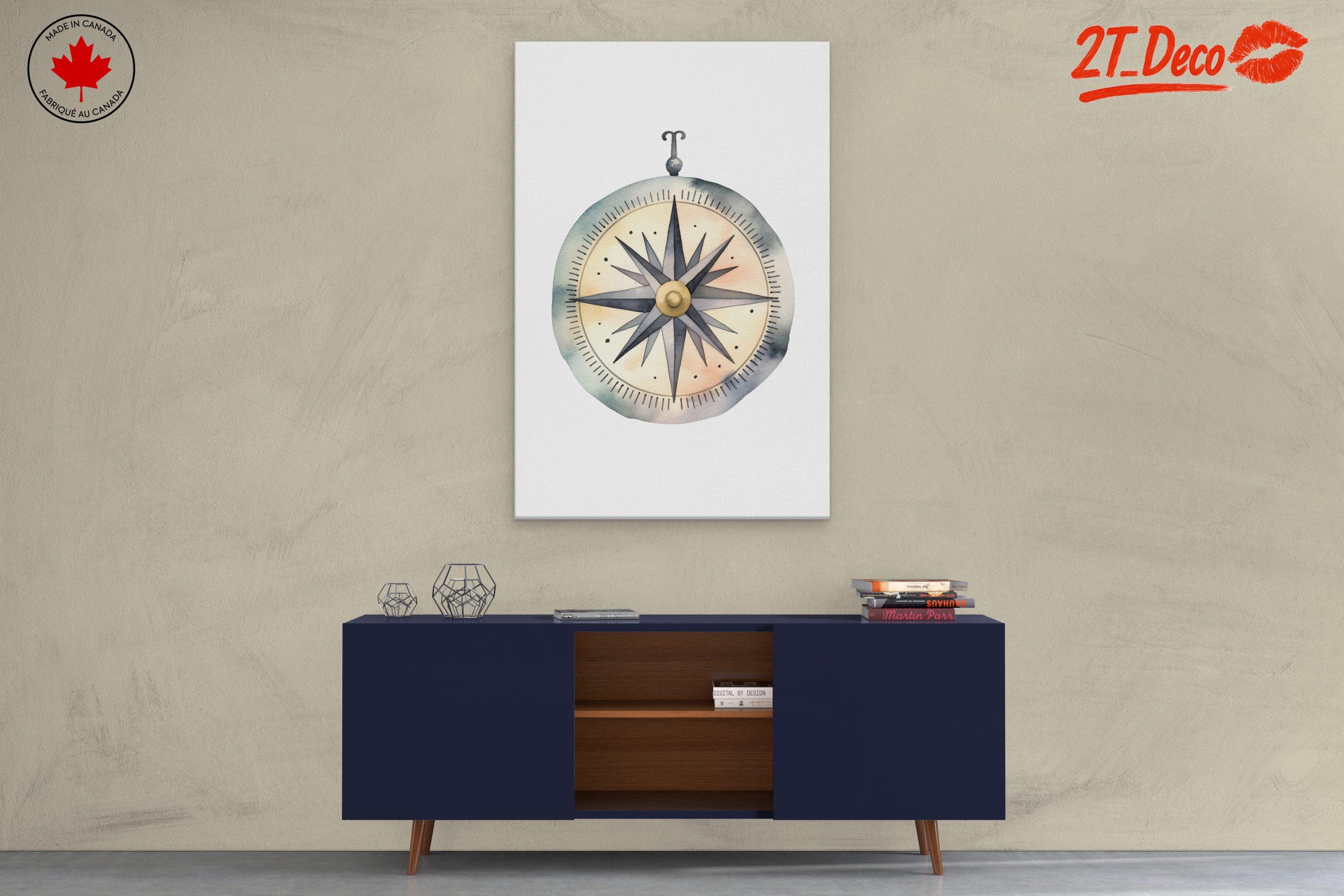 Vibrant Compass Watercolor Art 2 - Image 3