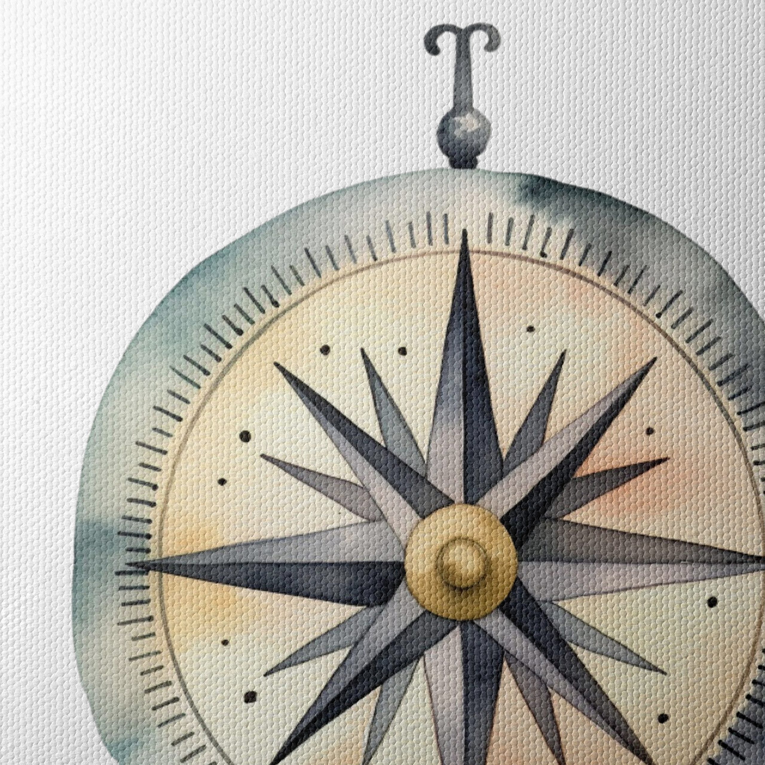 Vibrant Compass Watercolor Art 2 - Image 4
