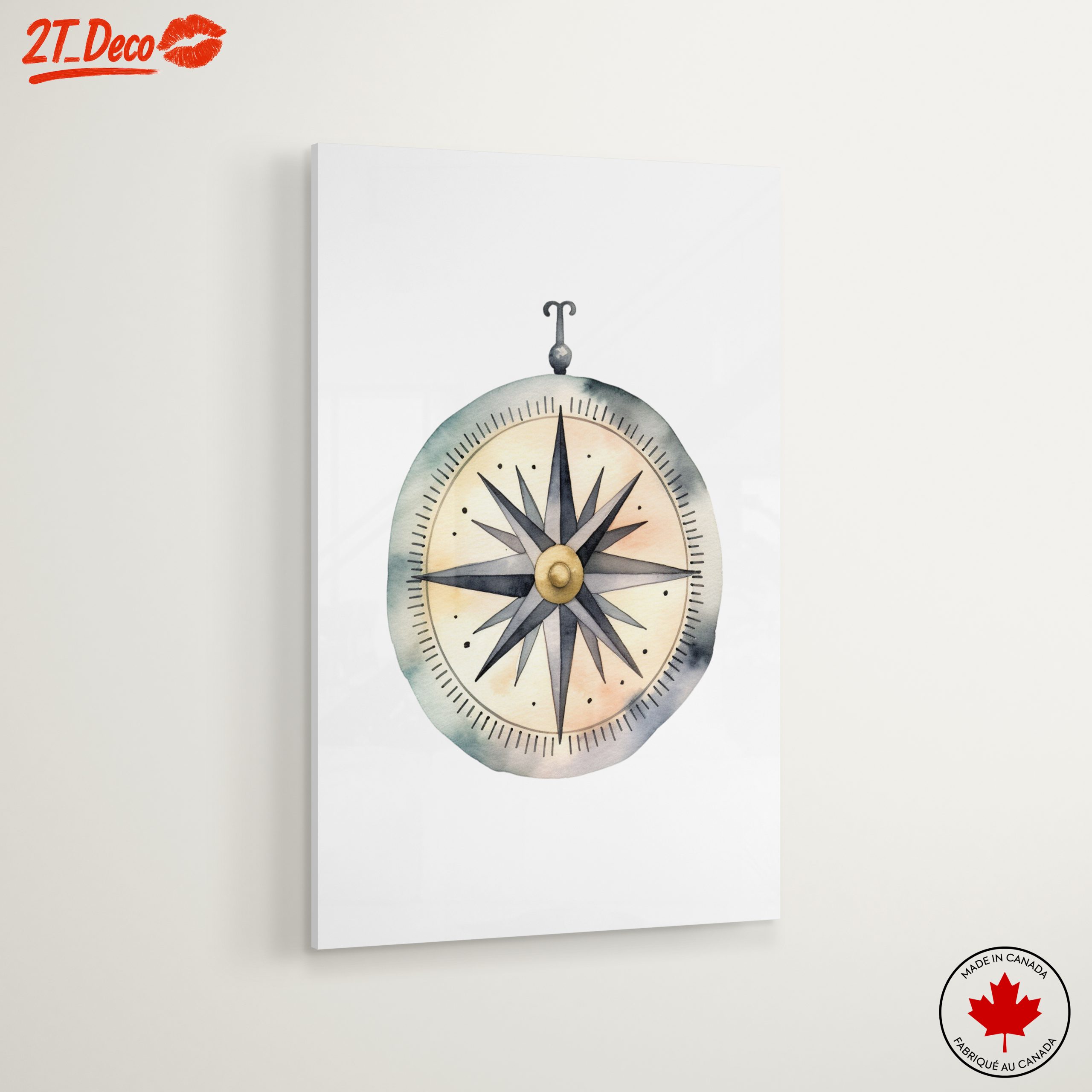 Vibrant Compass Watercolor Art 2 - Image 6