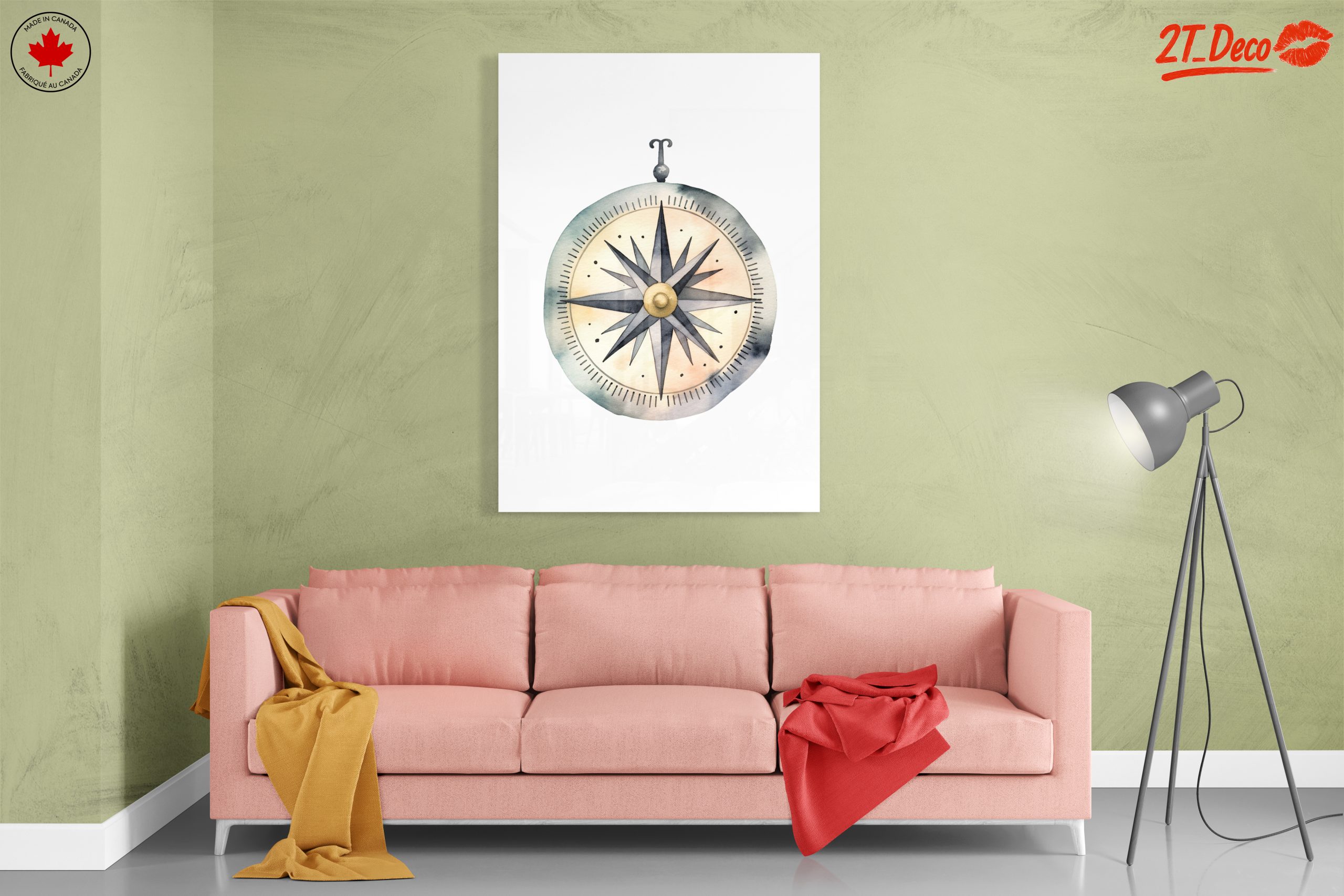 Vibrant Compass Watercolor Art 2 - Image 7