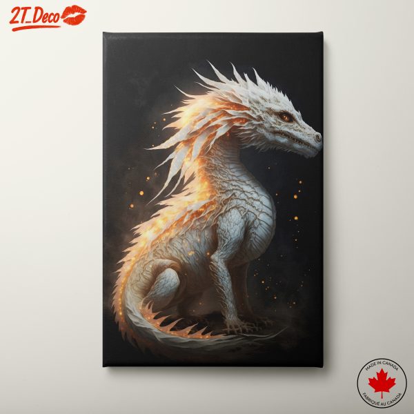 Majestic Fantasy Dragon with Fiery Elements