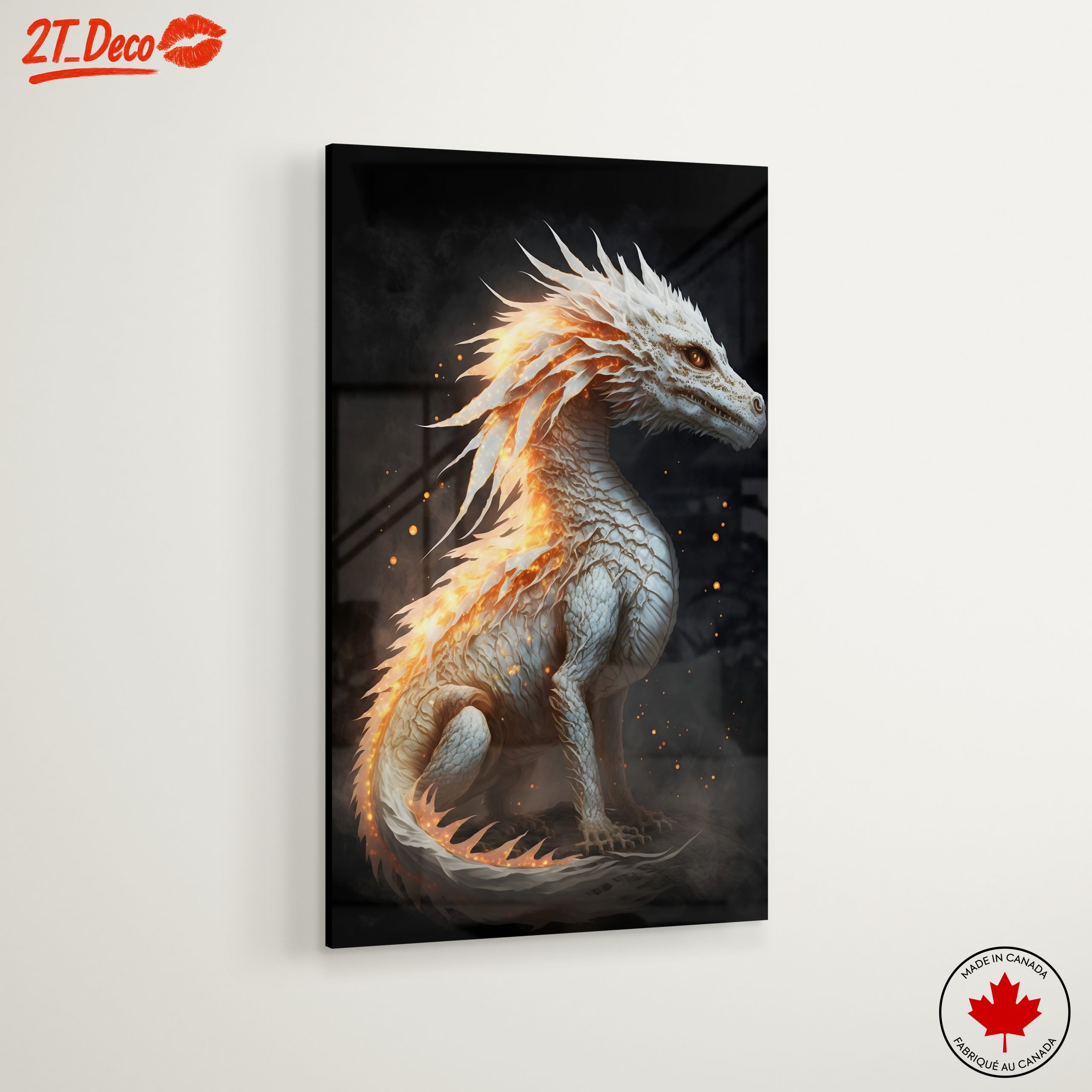 Majestic Fantasy Dragon with Fiery Elements - Image 6