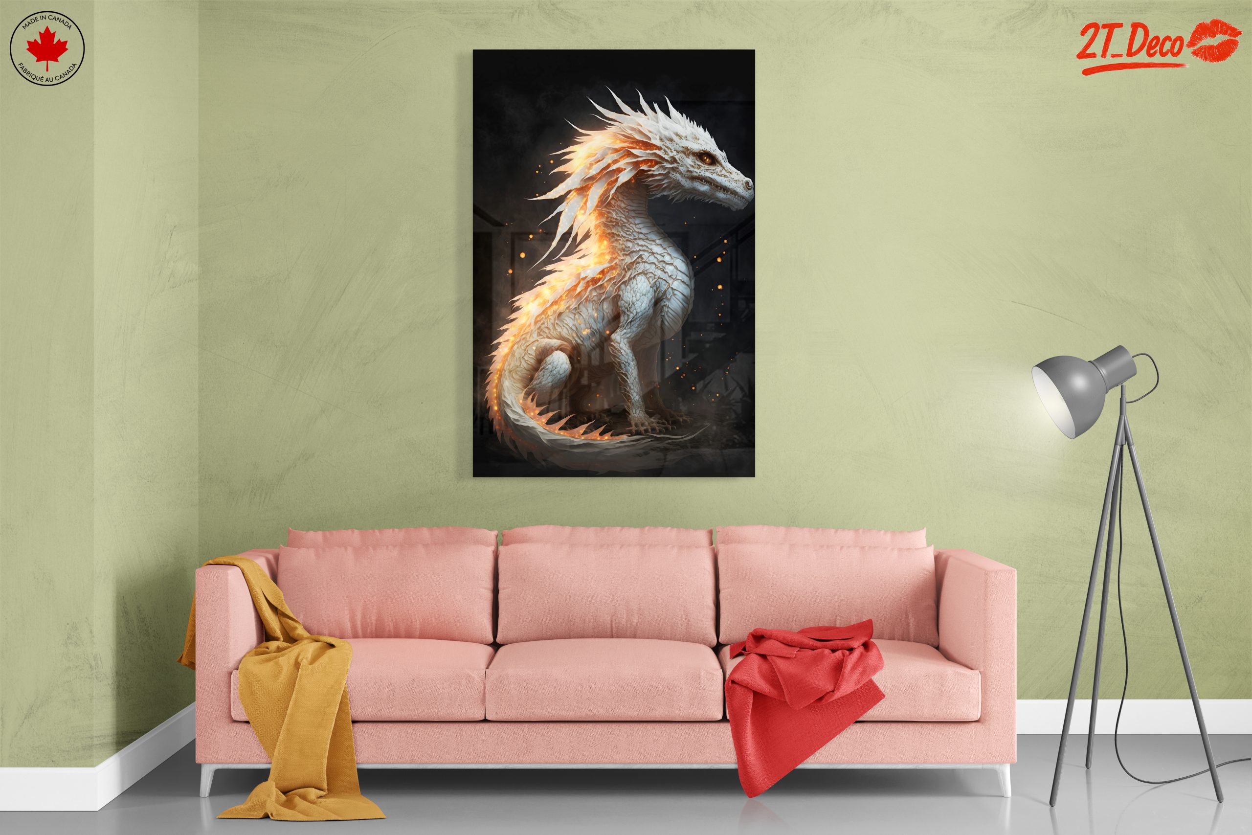Majestic Fantasy Dragon with Fiery Elements - Image 7