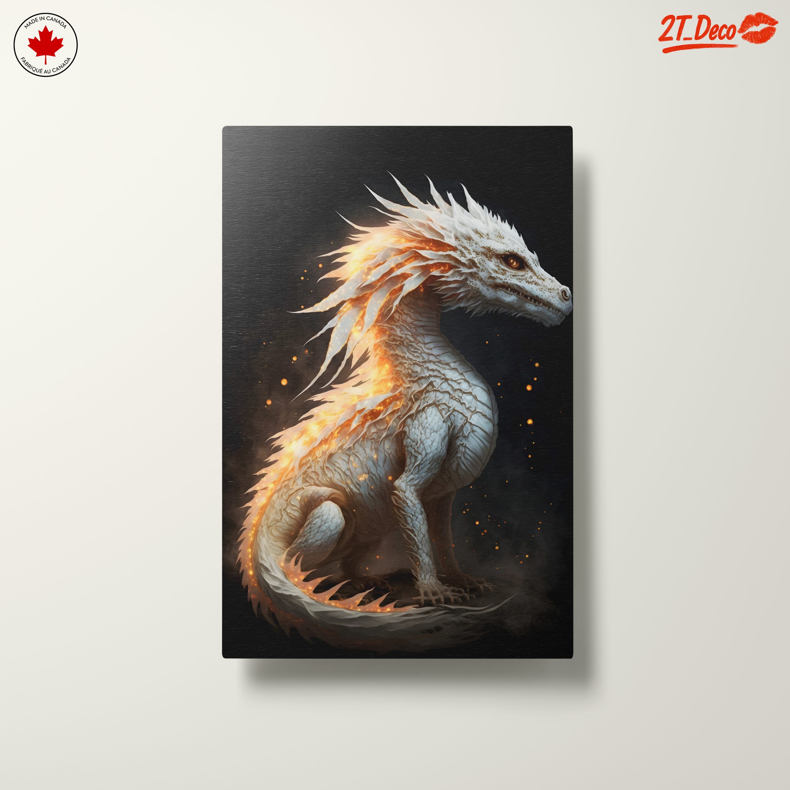 Majestic Fantasy Dragon with Fiery Elements - Image 10