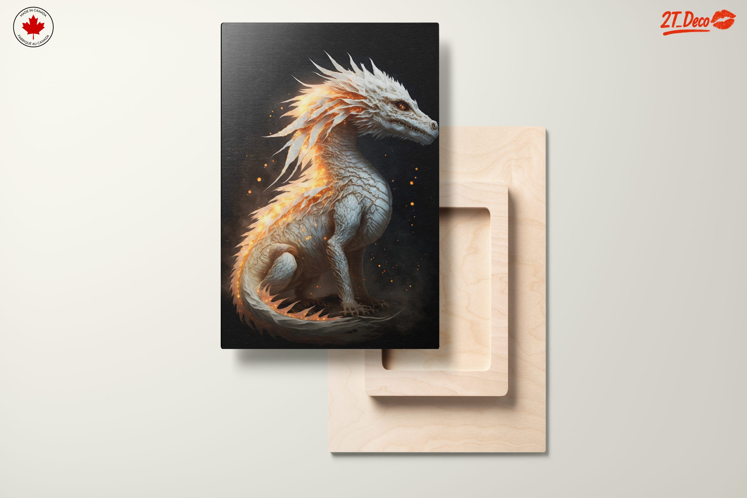 Majestic Fantasy Dragon with Fiery Elements - Image 11