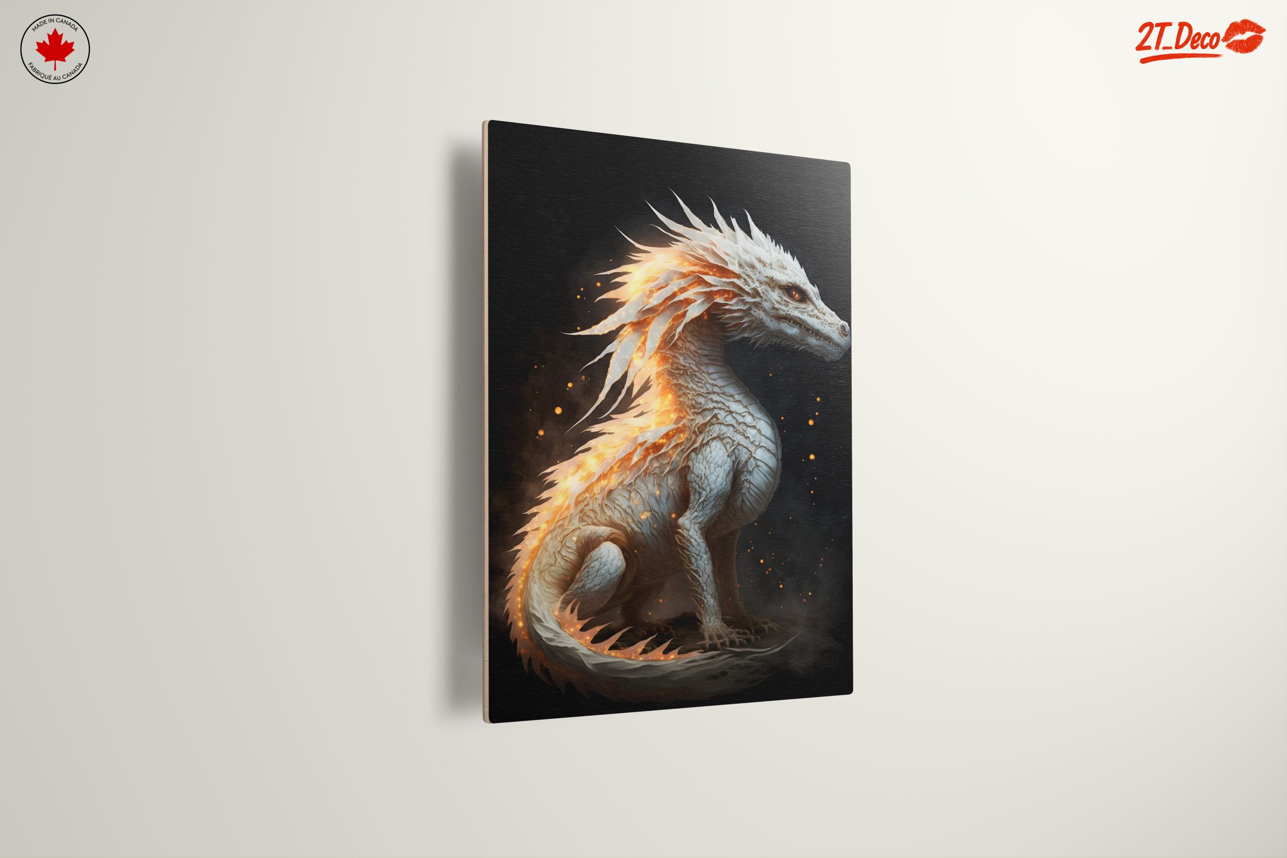 Majestic Fantasy Dragon with Fiery Elements - Image 13